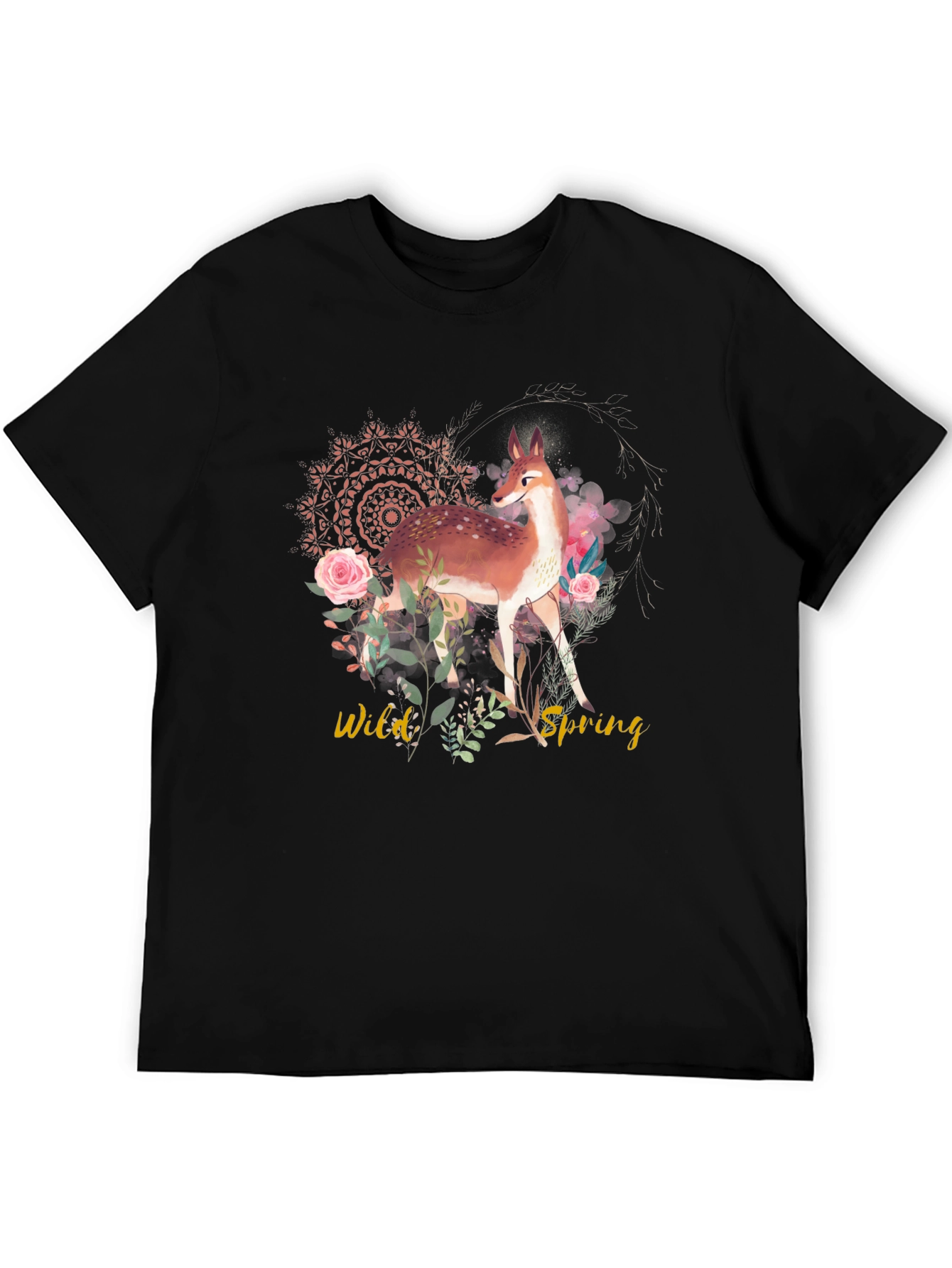Wild Spring Deer Graphic T-Shirt