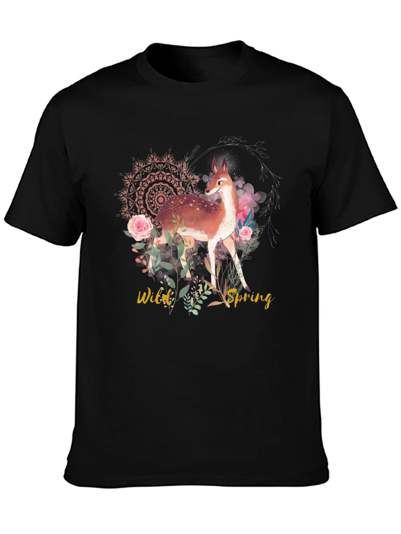 Wild Spring Deer Graphic T-Shirt