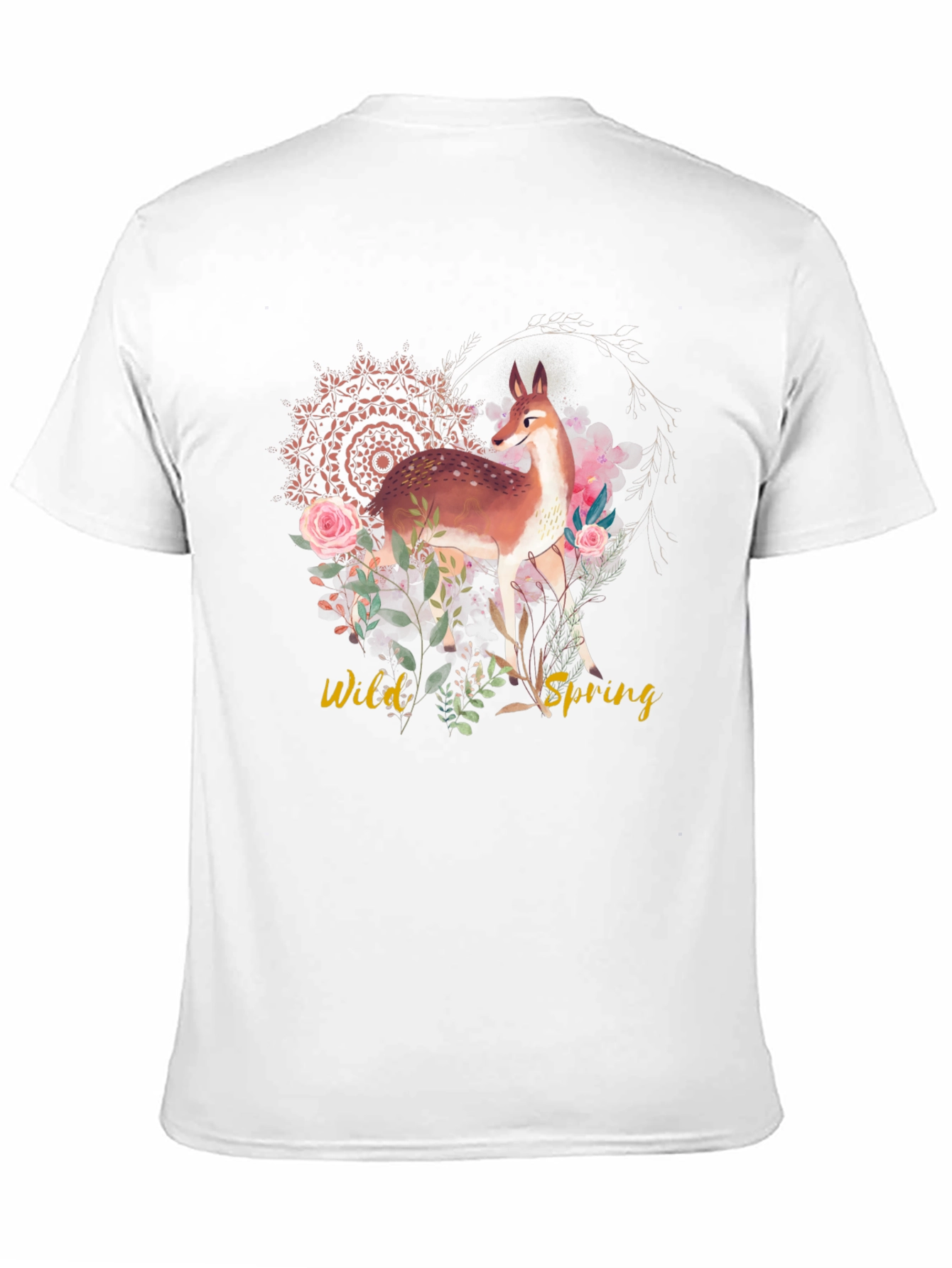 Wild Spring Deer Graphic T-Shirt