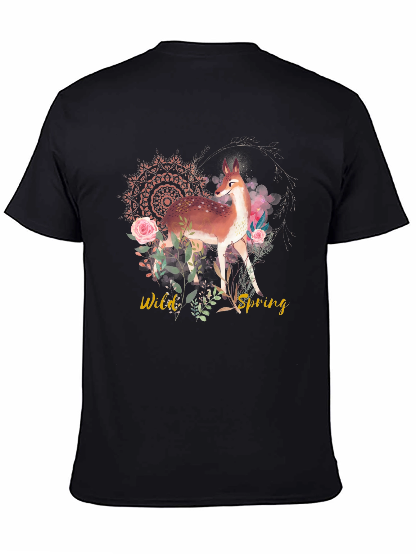 Wild Spring Deer Graphic T-Shirt