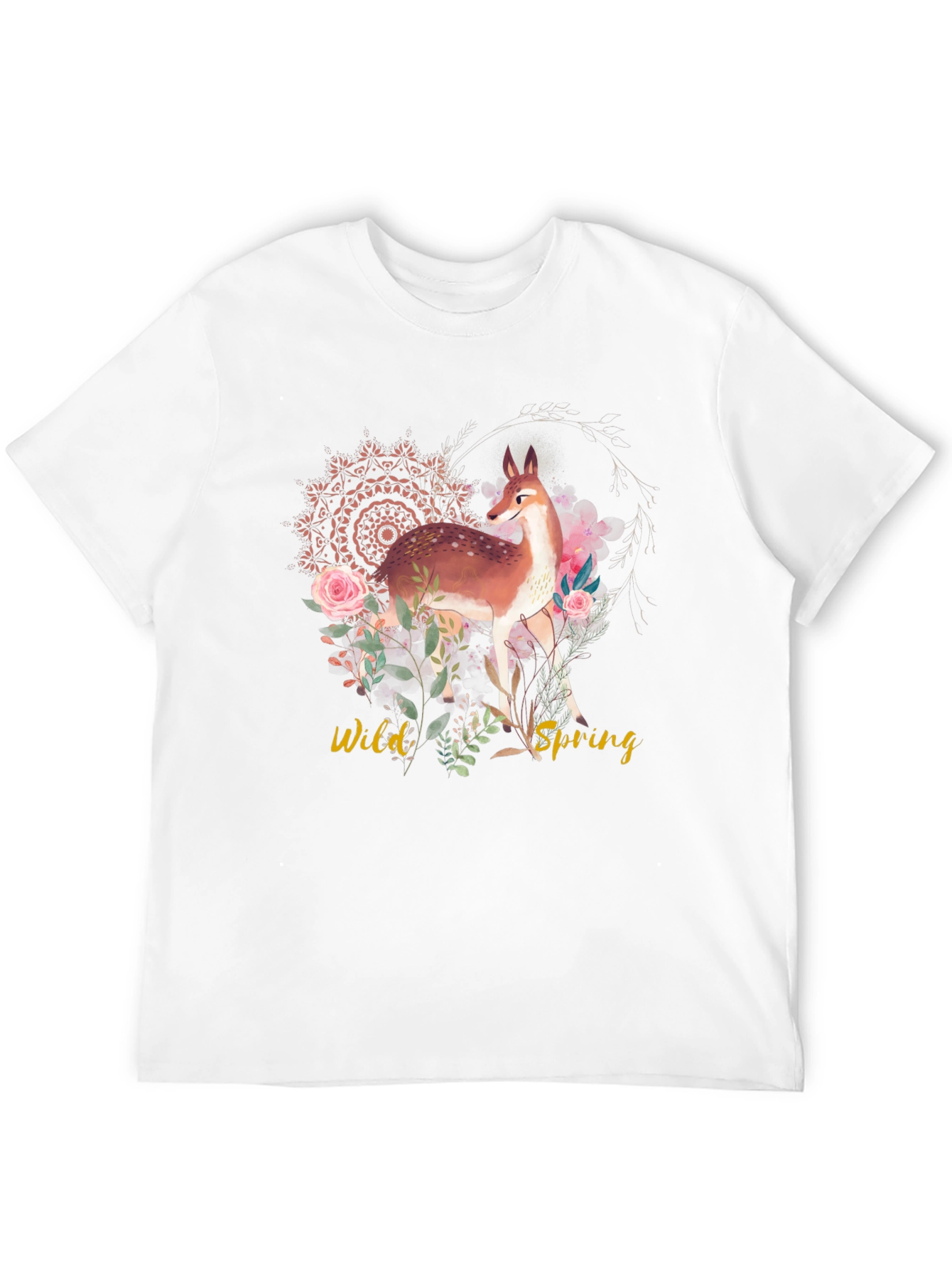 Wild Spring Deer Graphic T-Shirt