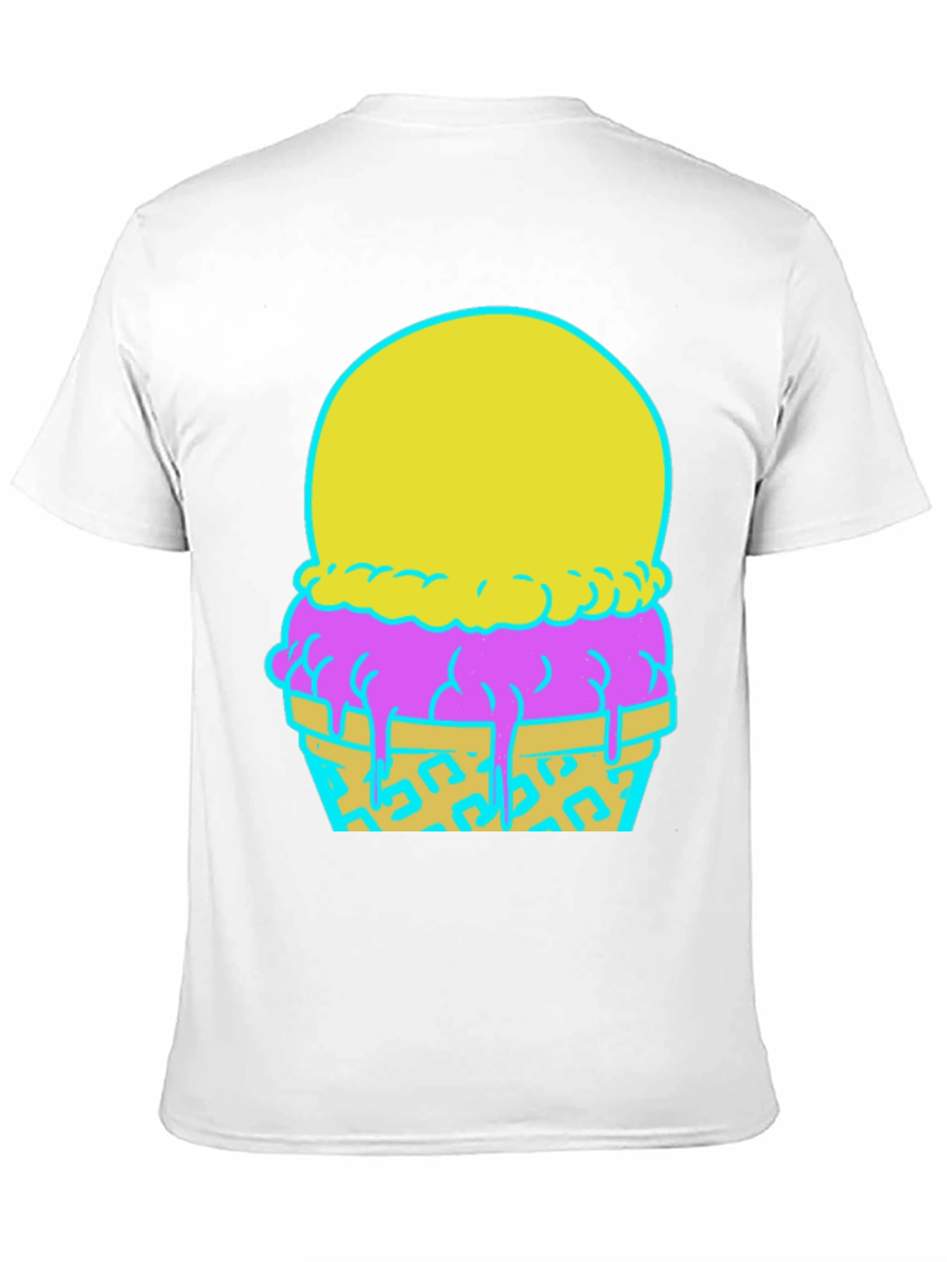 Ice Cream Graphic Tee - Funky Neon Design