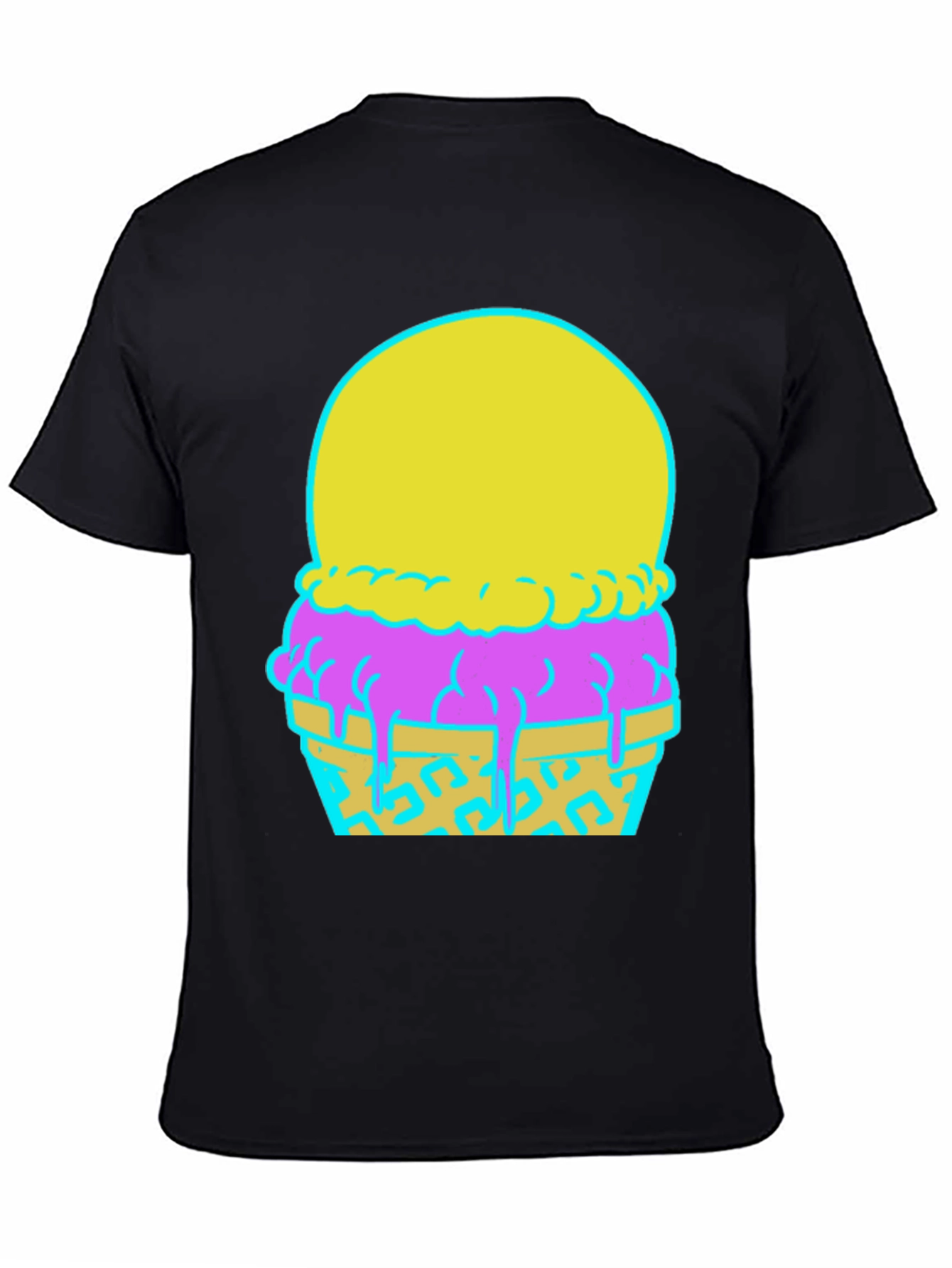 Ice Cream Graphic Tee - Funky Neon Design