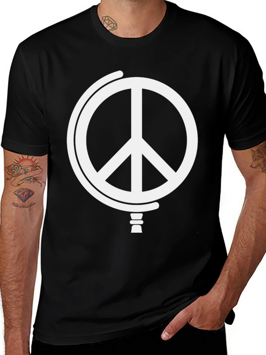 Peace Globe Graphic T-Shirt - Black
