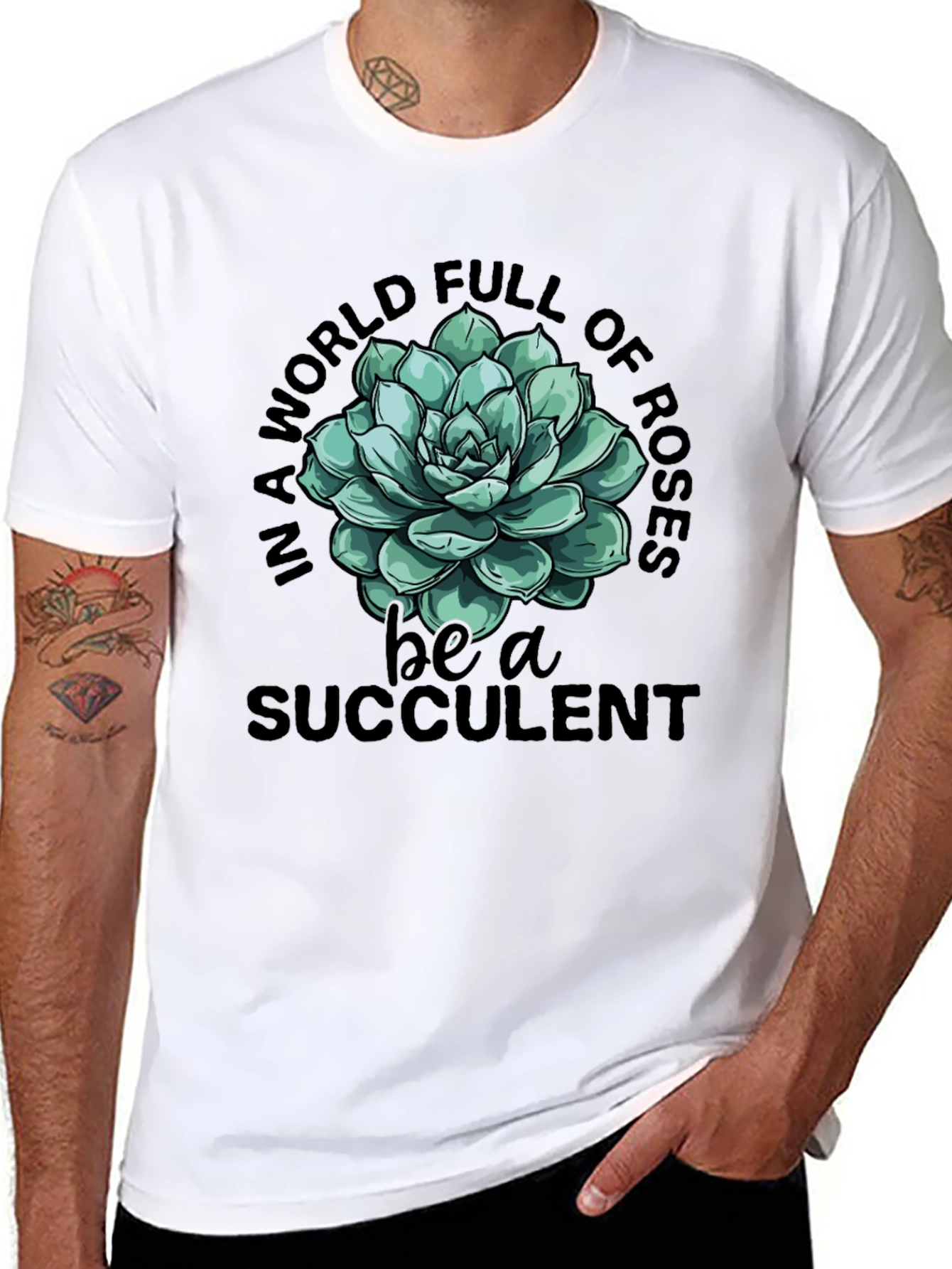Be a Succulent T-Shirt - Trendy Graphic Tee