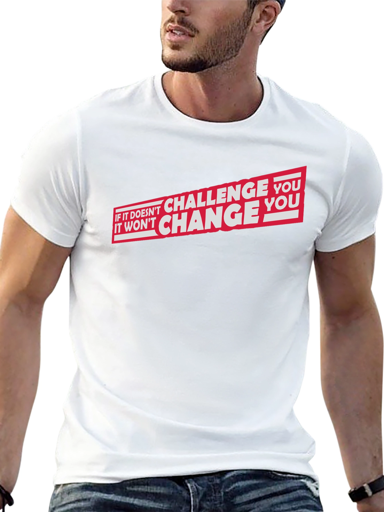Motivational Challenge You Black Graphic T-Shirt