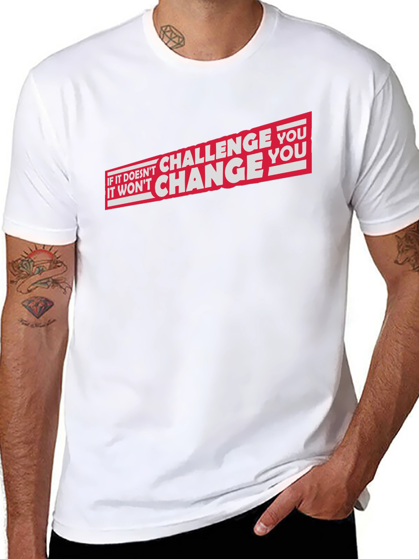 Motivational Challenge You Black Graphic T-Shirt