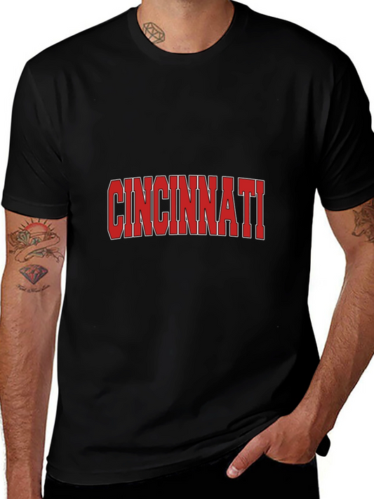 Cincinnati Reds Style Black T-Shirt
