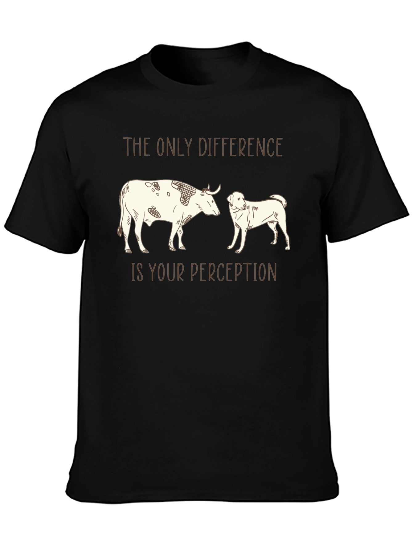 Perception Tee: Cow & Dog Graphic T-Shirt