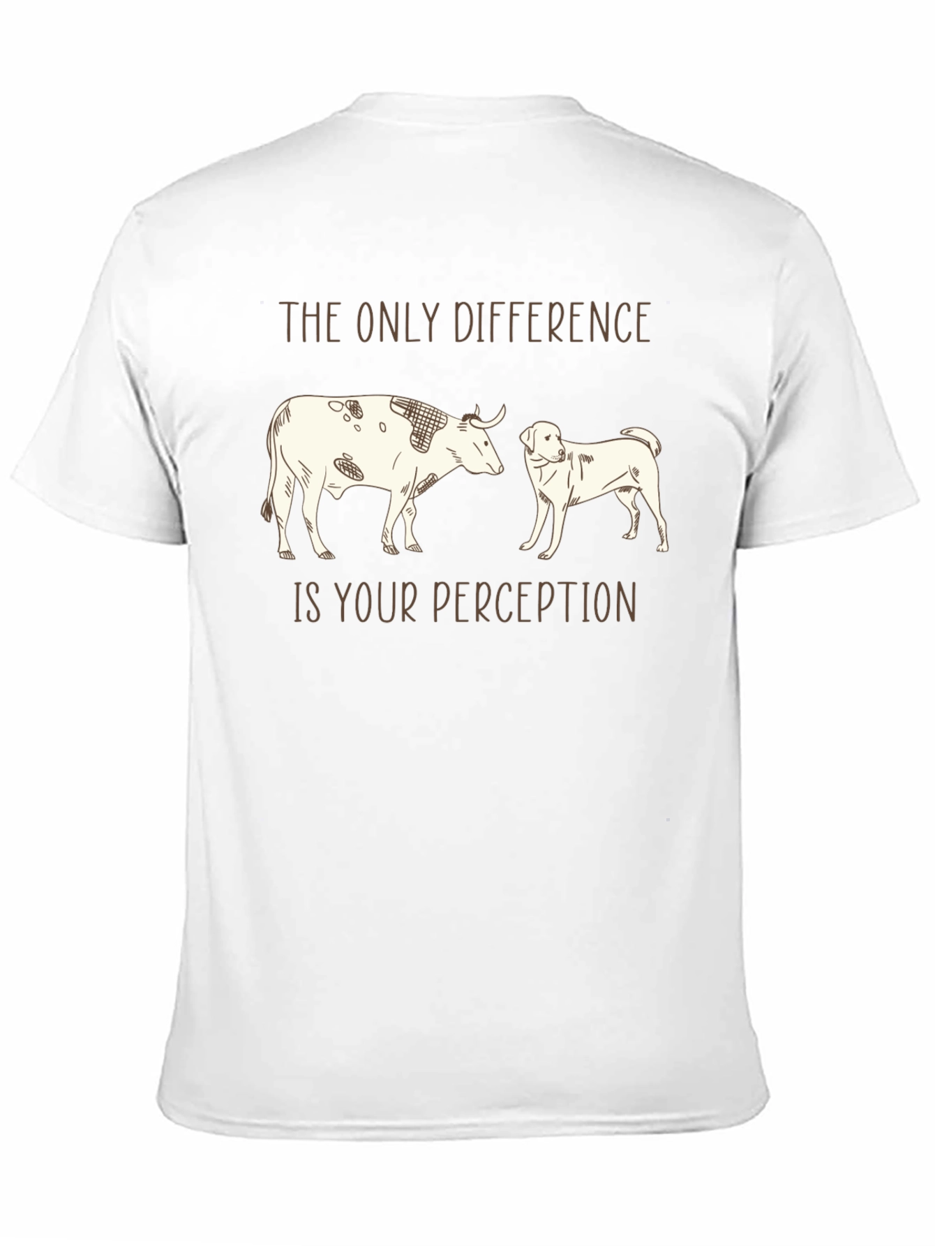 Perception Tee: Cow & Dog Graphic T-Shirt