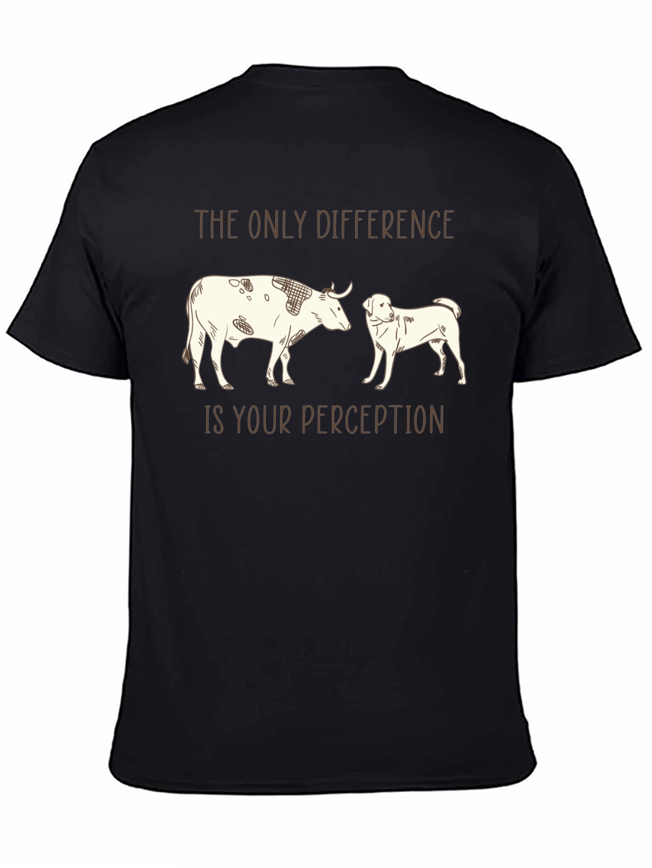 Perception Tee: Cow & Dog Graphic T-Shirt
