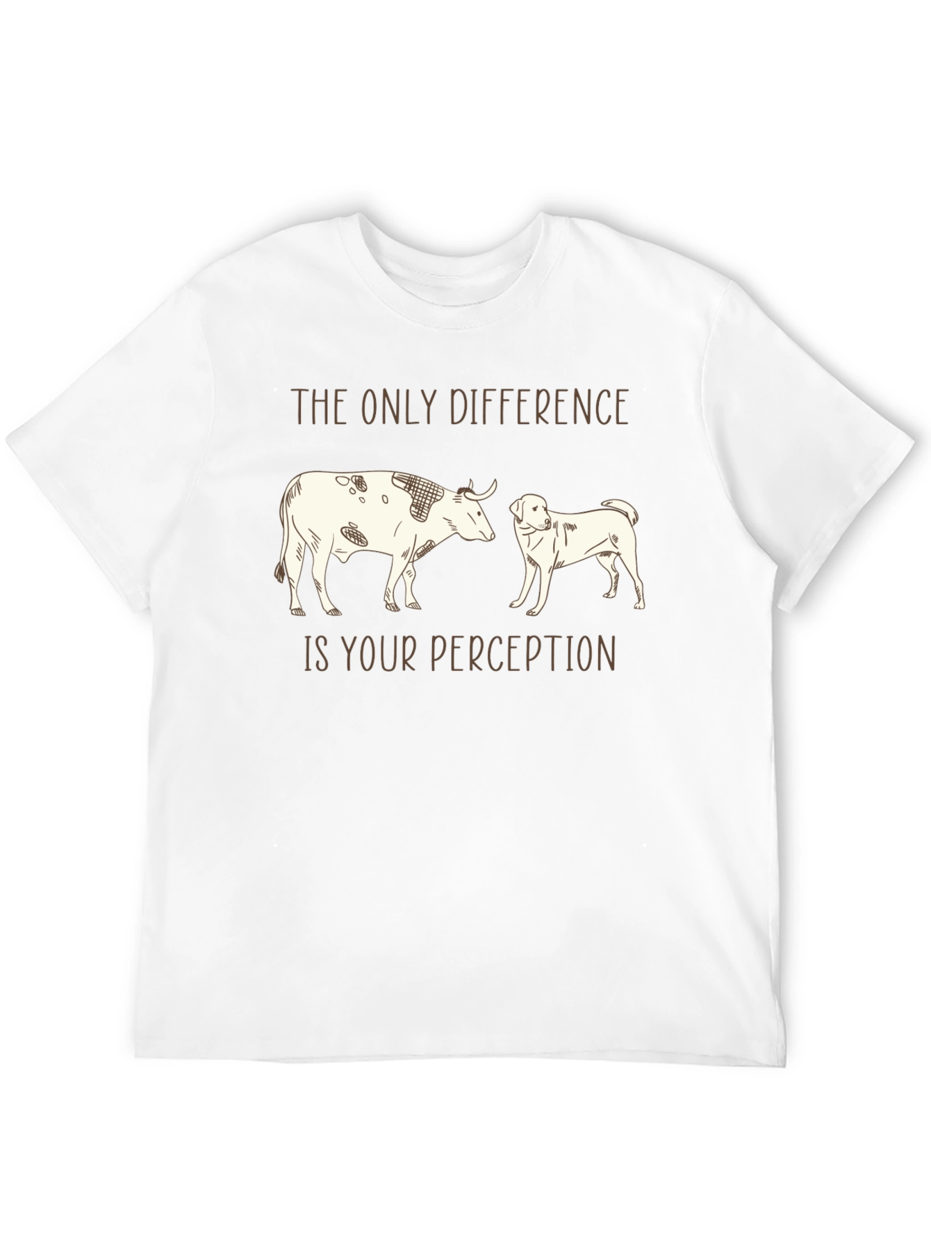 Perception Tee: Cow & Dog Graphic T-Shirt