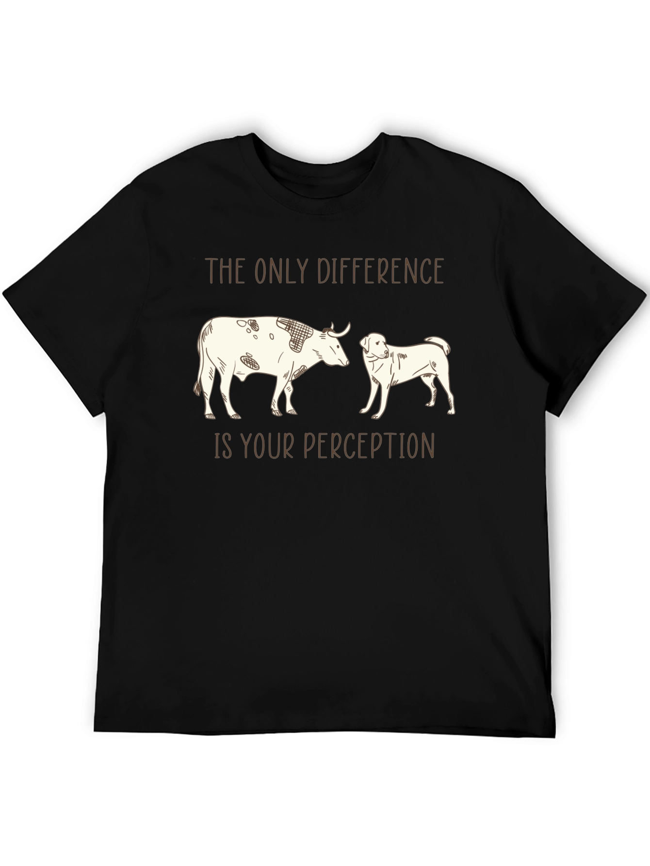 Perception Tee: Cow & Dog Graphic T-Shirt