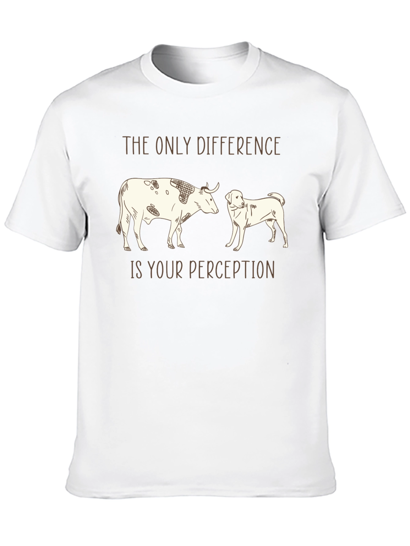 Perception Tee: Cow & Dog Graphic T-Shirt