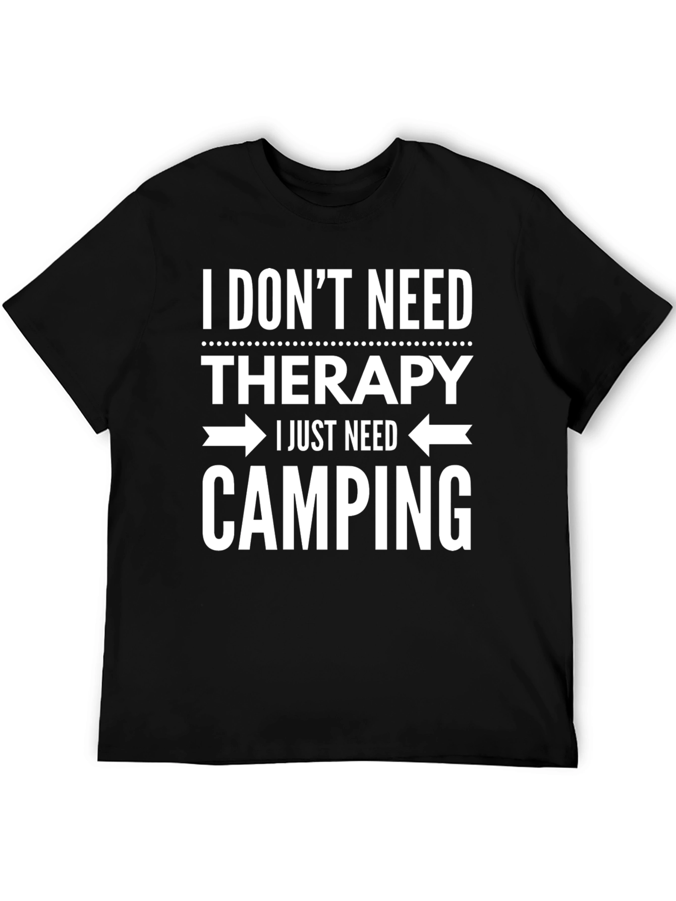 Camping Therapy T-Shirt - Black Graphic Tee