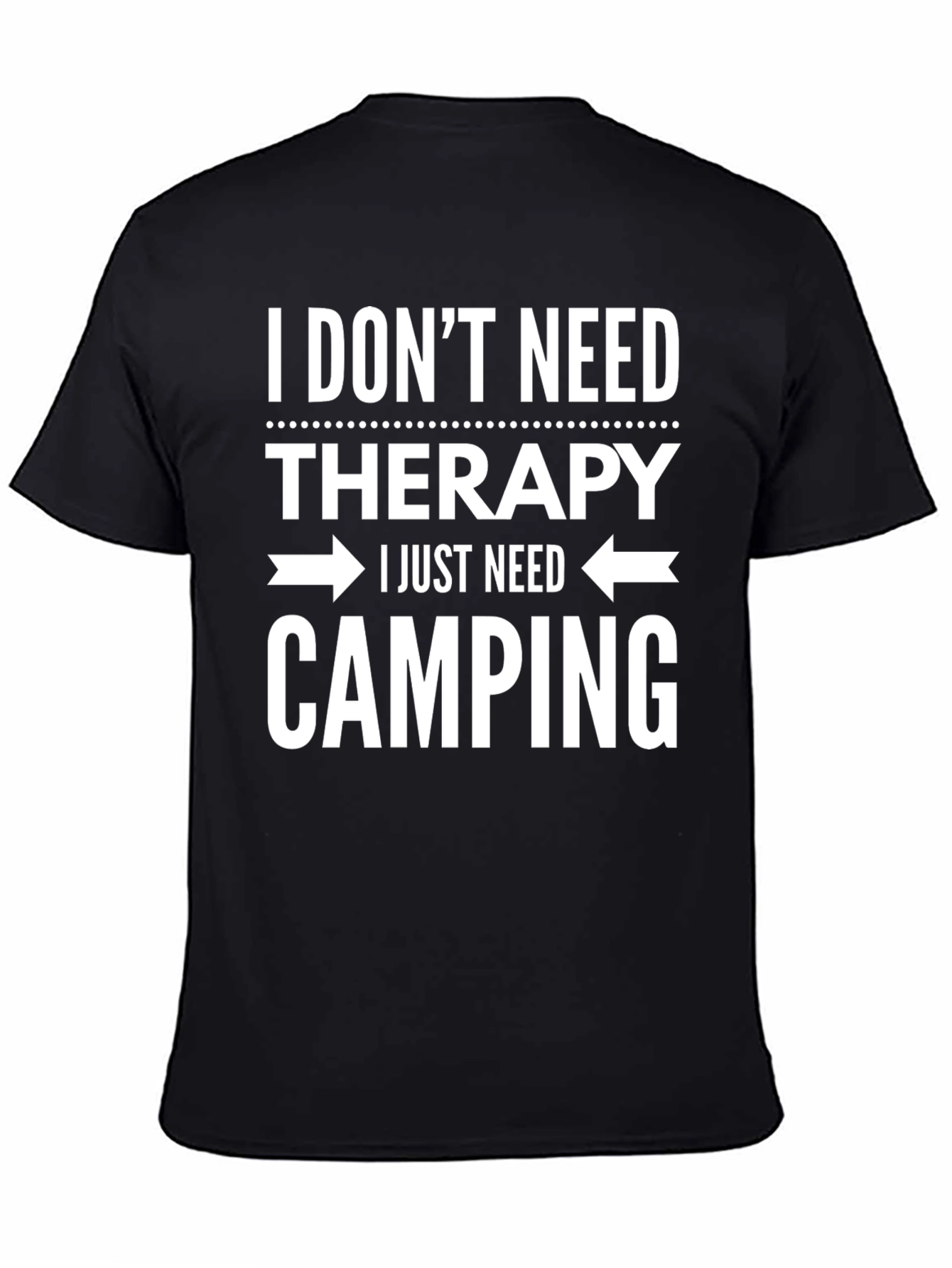 Camping Therapy T-Shirt - Black Graphic Tee