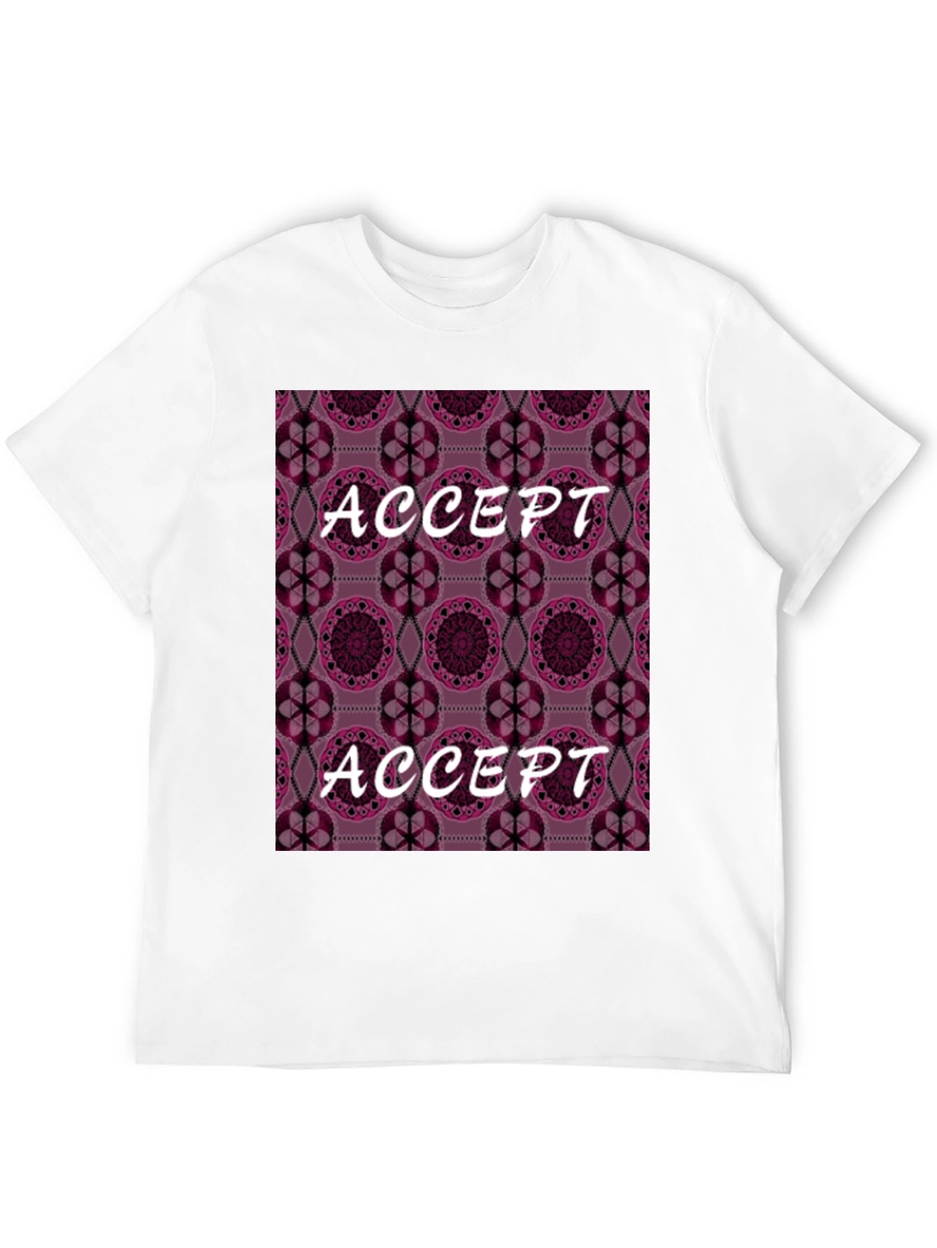 Accept Patterned Graphic Tee