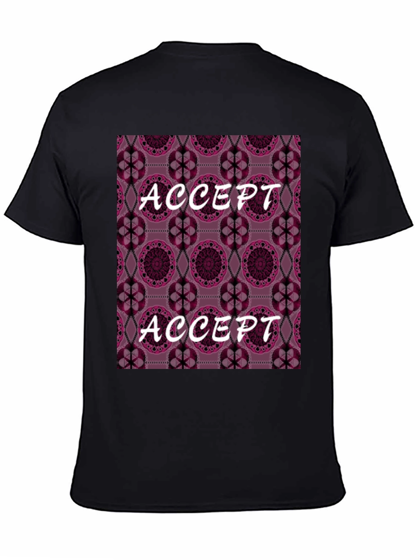 Accept Patterned Graphic Tee