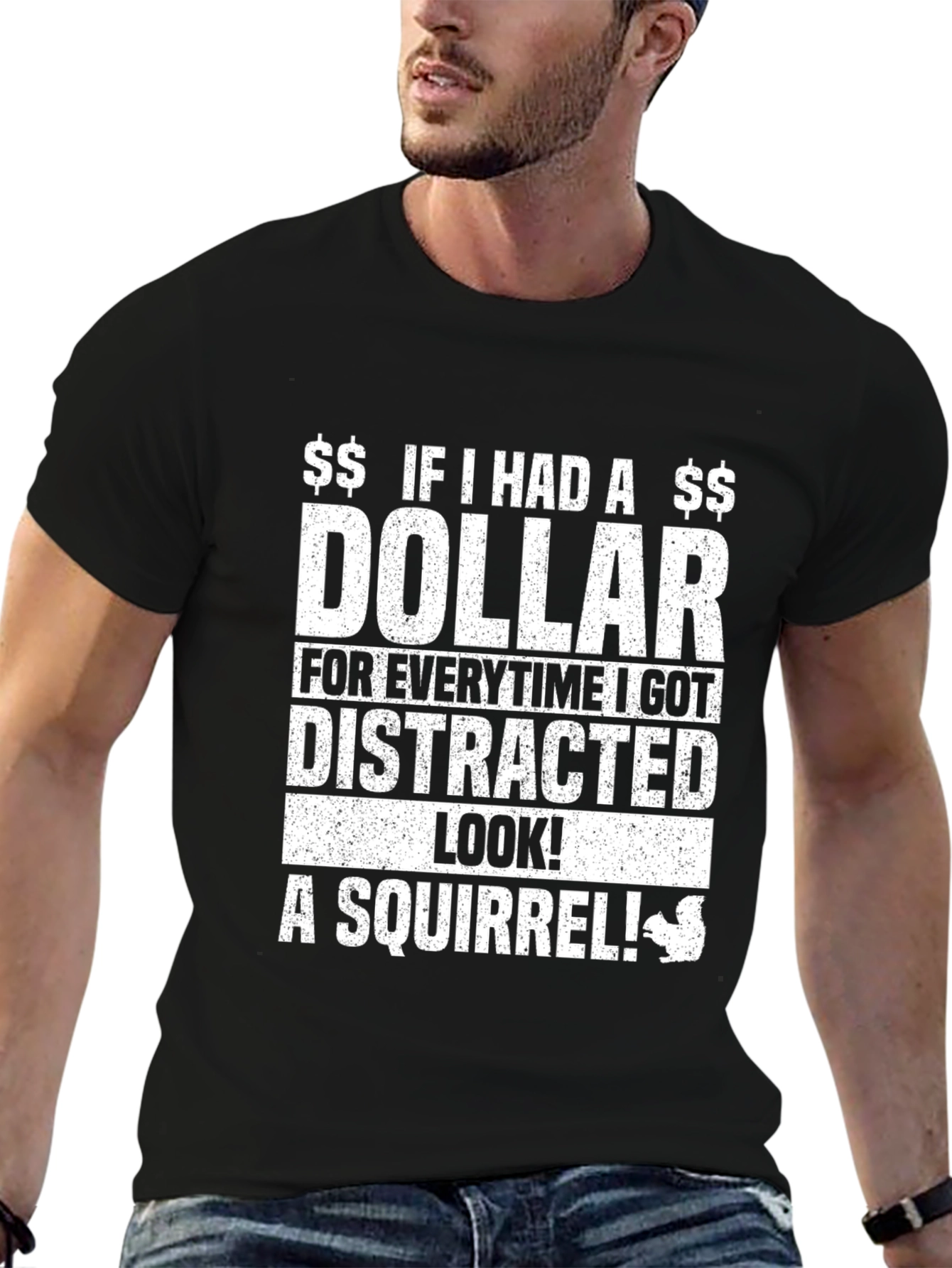 Dollar Distracted Squirrel T-Shirt
