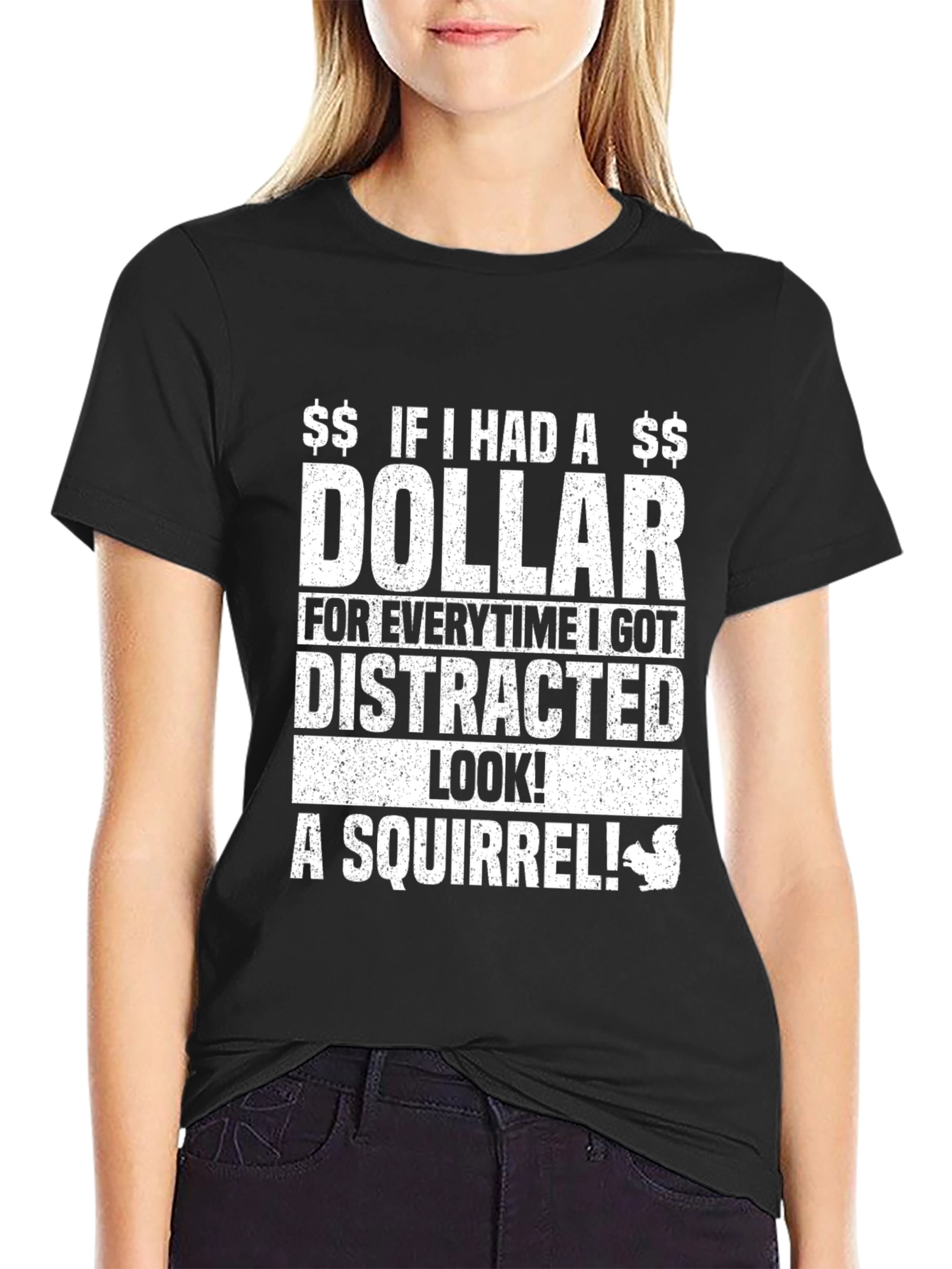 Dollar Distracted Squirrel T-Shirt
