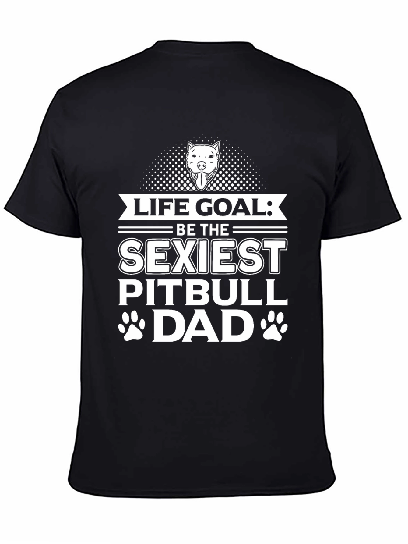 Sexiest Pitbull Dad Graphic Tee - Black