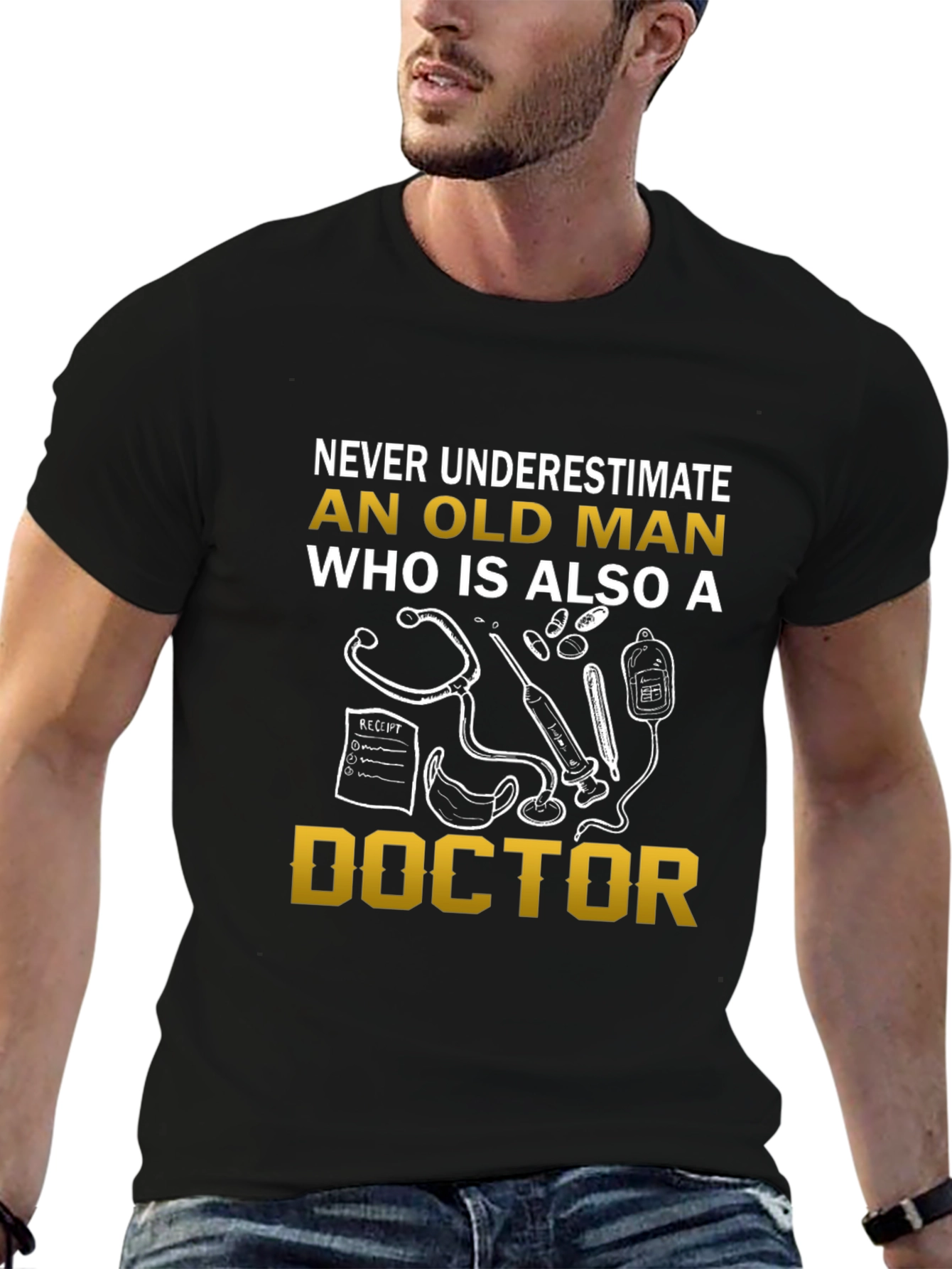 Old Man Doctor Graphic T-Shirt