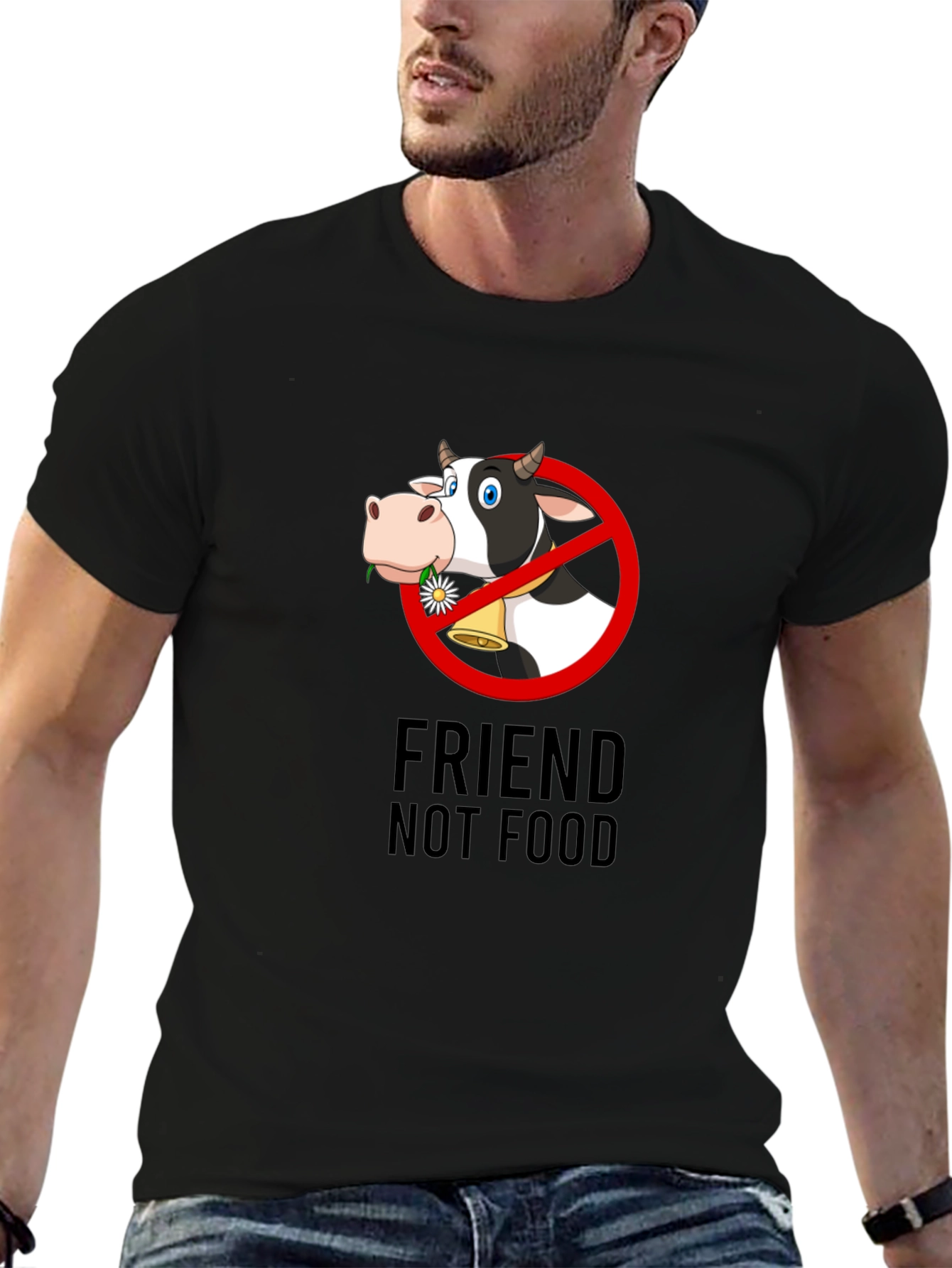 Vegan Friend Not Food Graphic T-Shirt