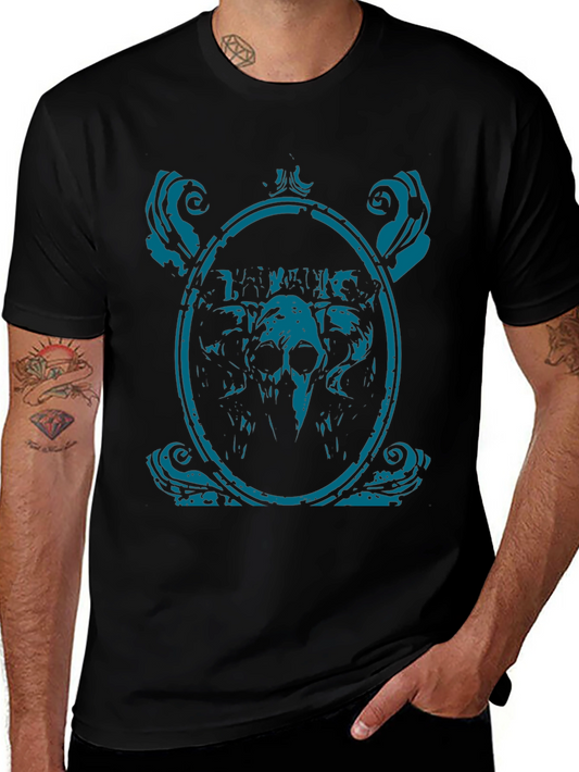 Skull Framed Graphic Tee - Mens Black T-Shirt
