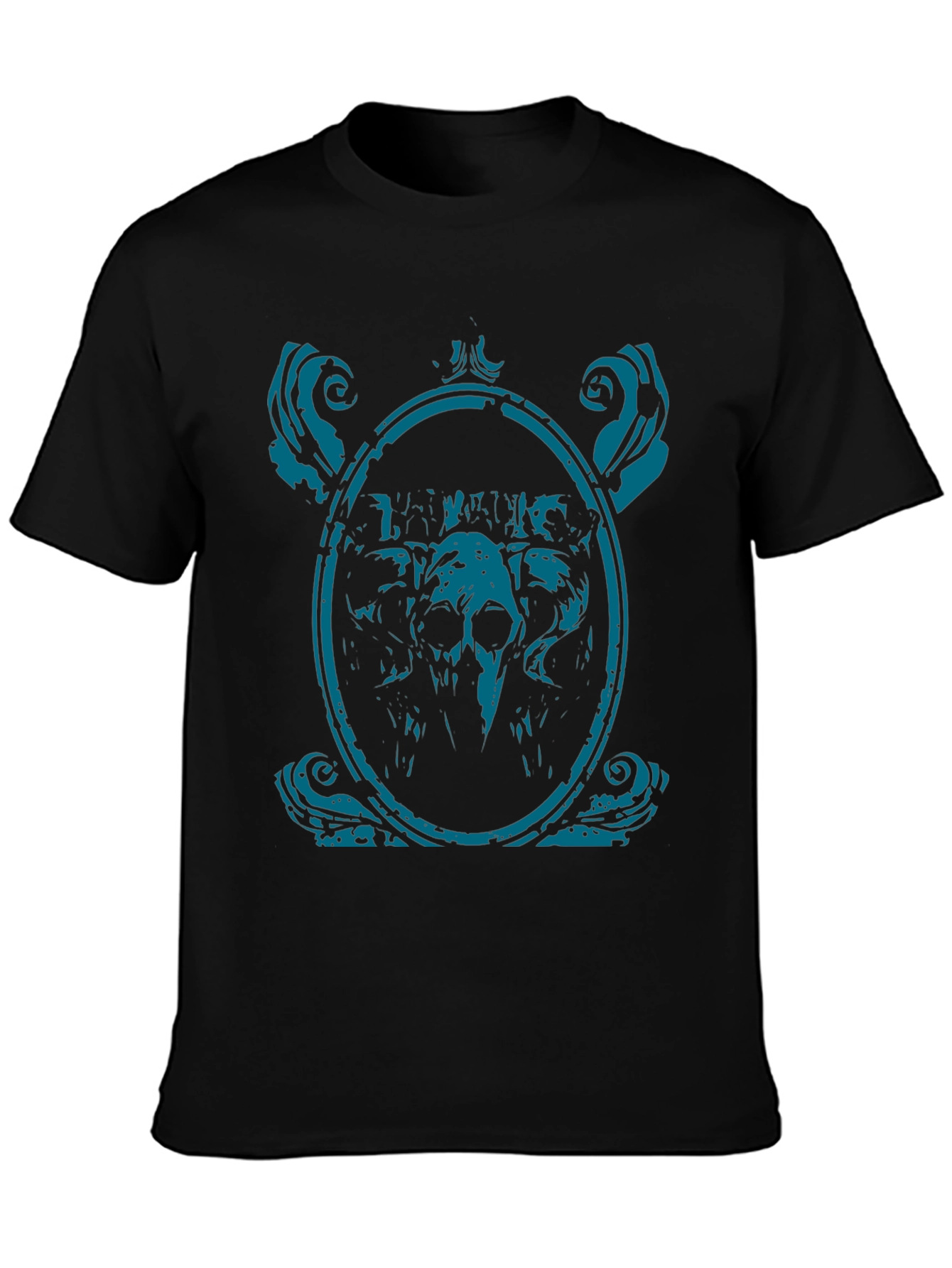 Skull Framed Graphic Tee - Mens Black T-Shirt