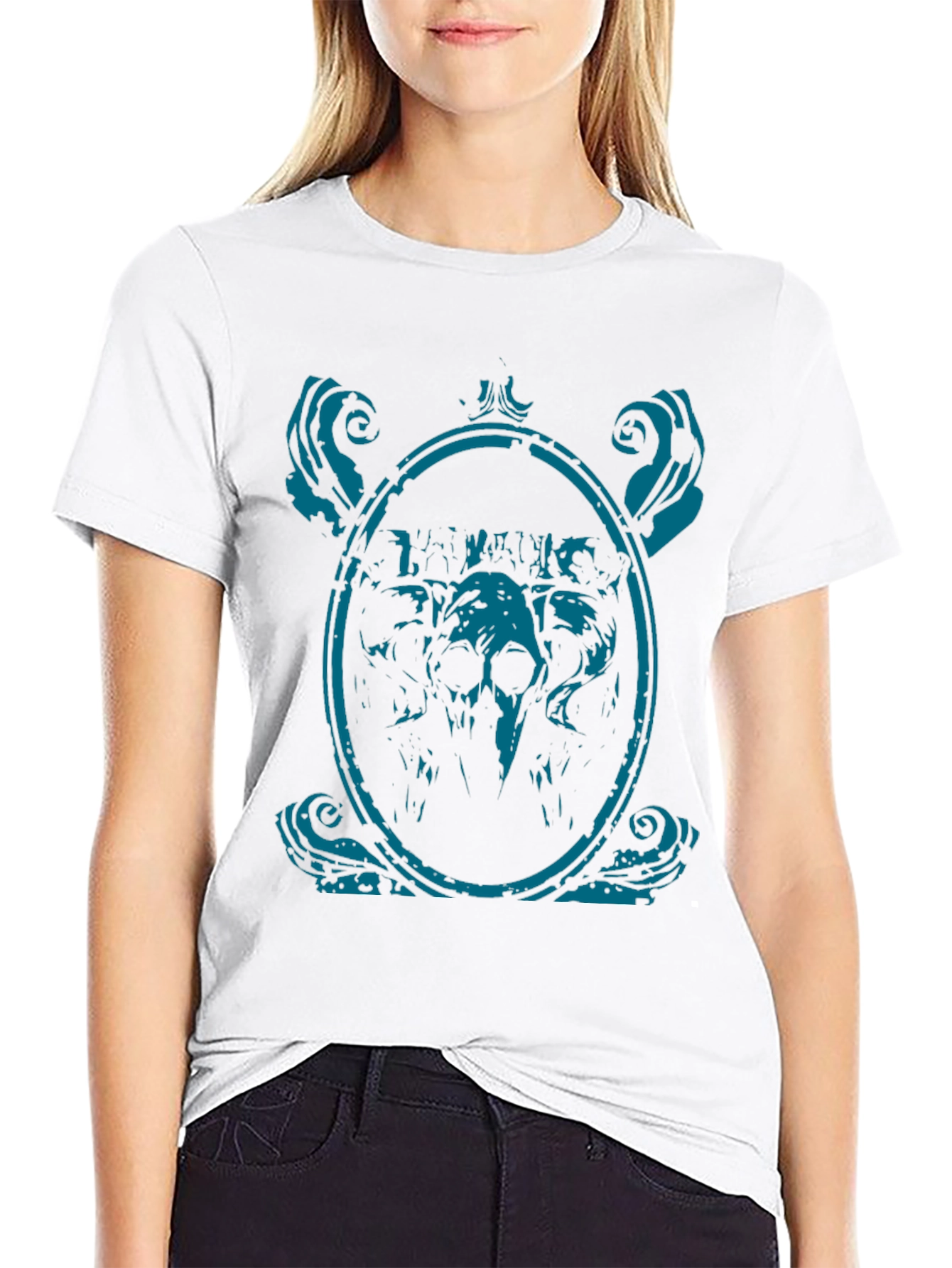 Skull Framed Graphic Tee - Mens Black T-Shirt