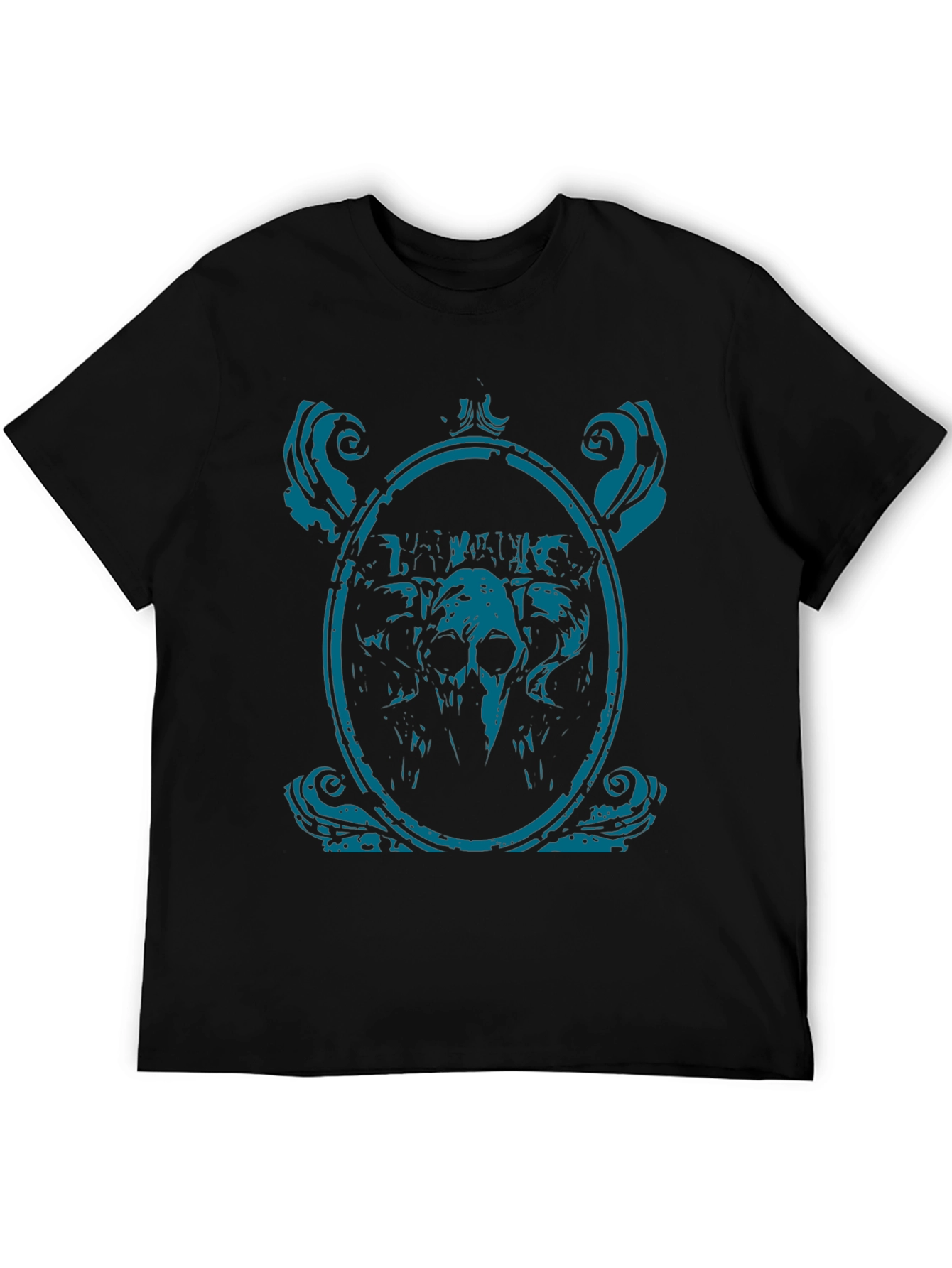 Skull Framed Graphic Tee - Mens Black T-Shirt
