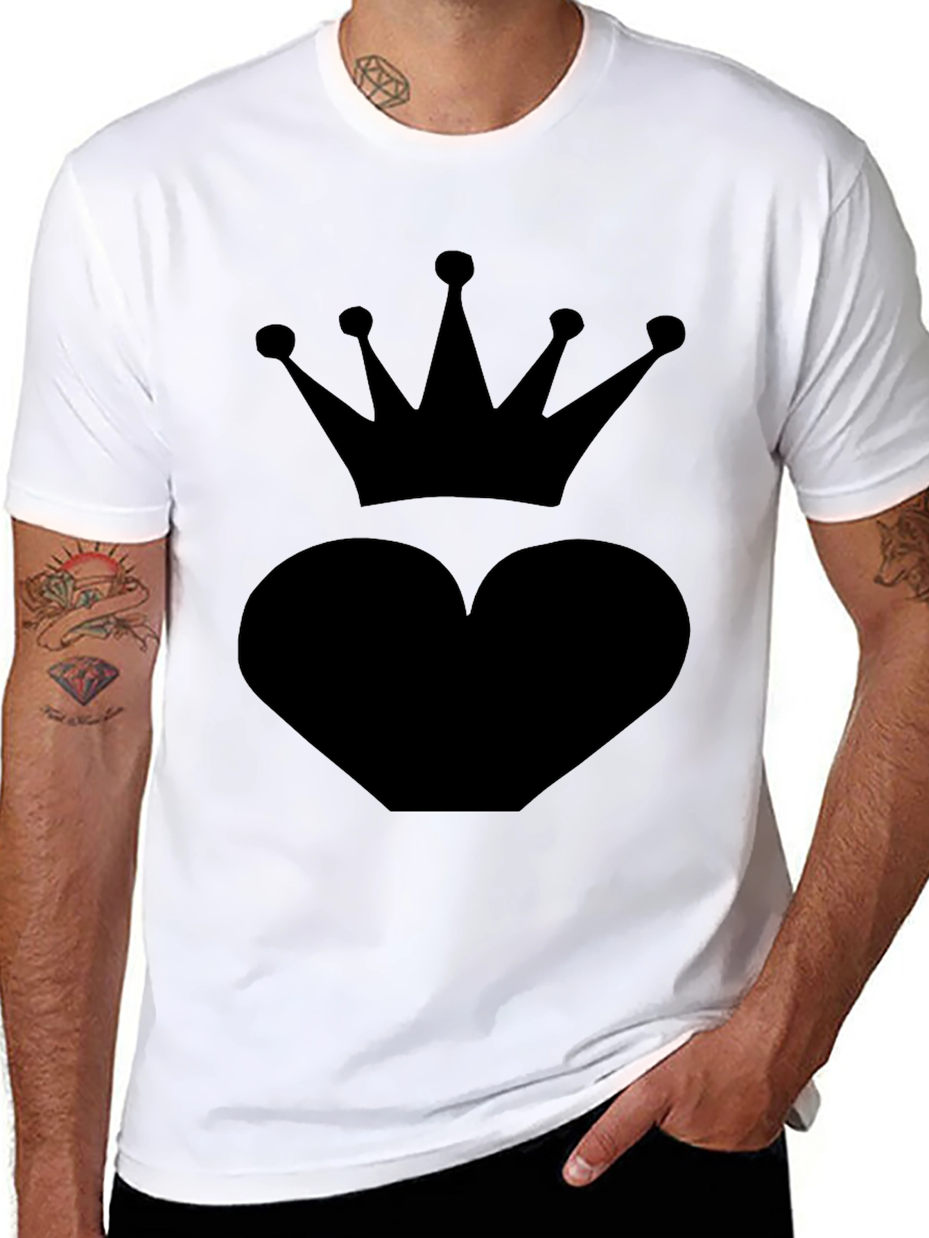 Heart Crown Black T-Shirt