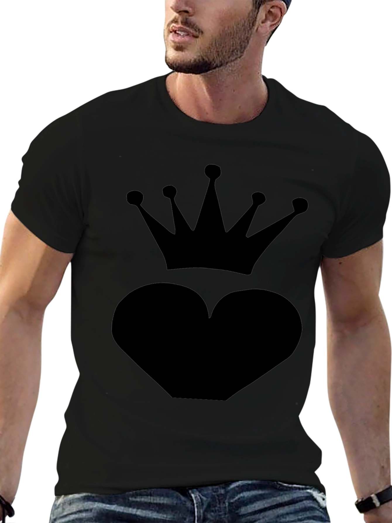 Heart Crown Black T-Shirt