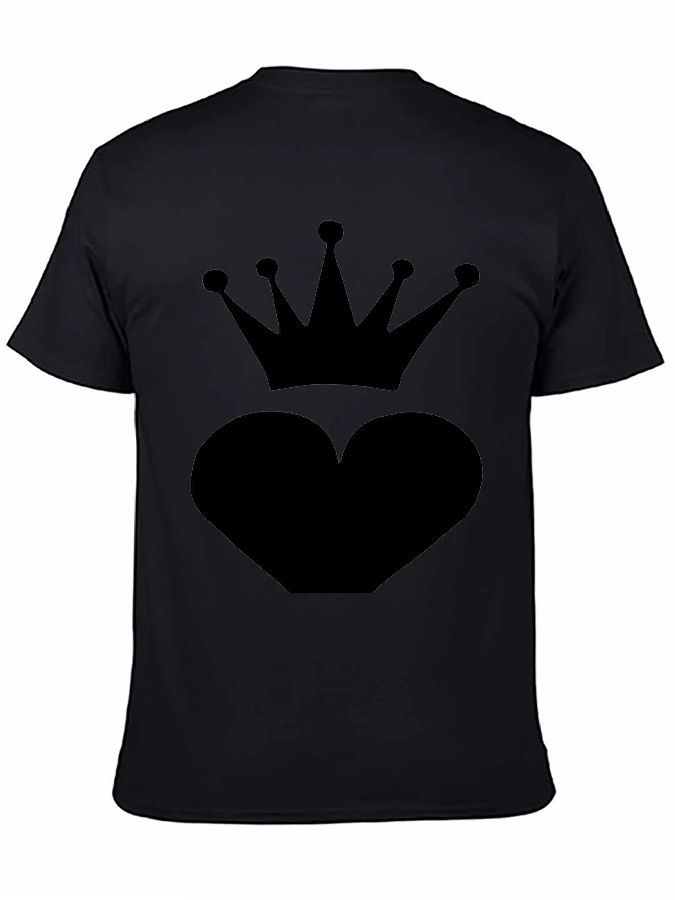 Heart Crown Black T-Shirt