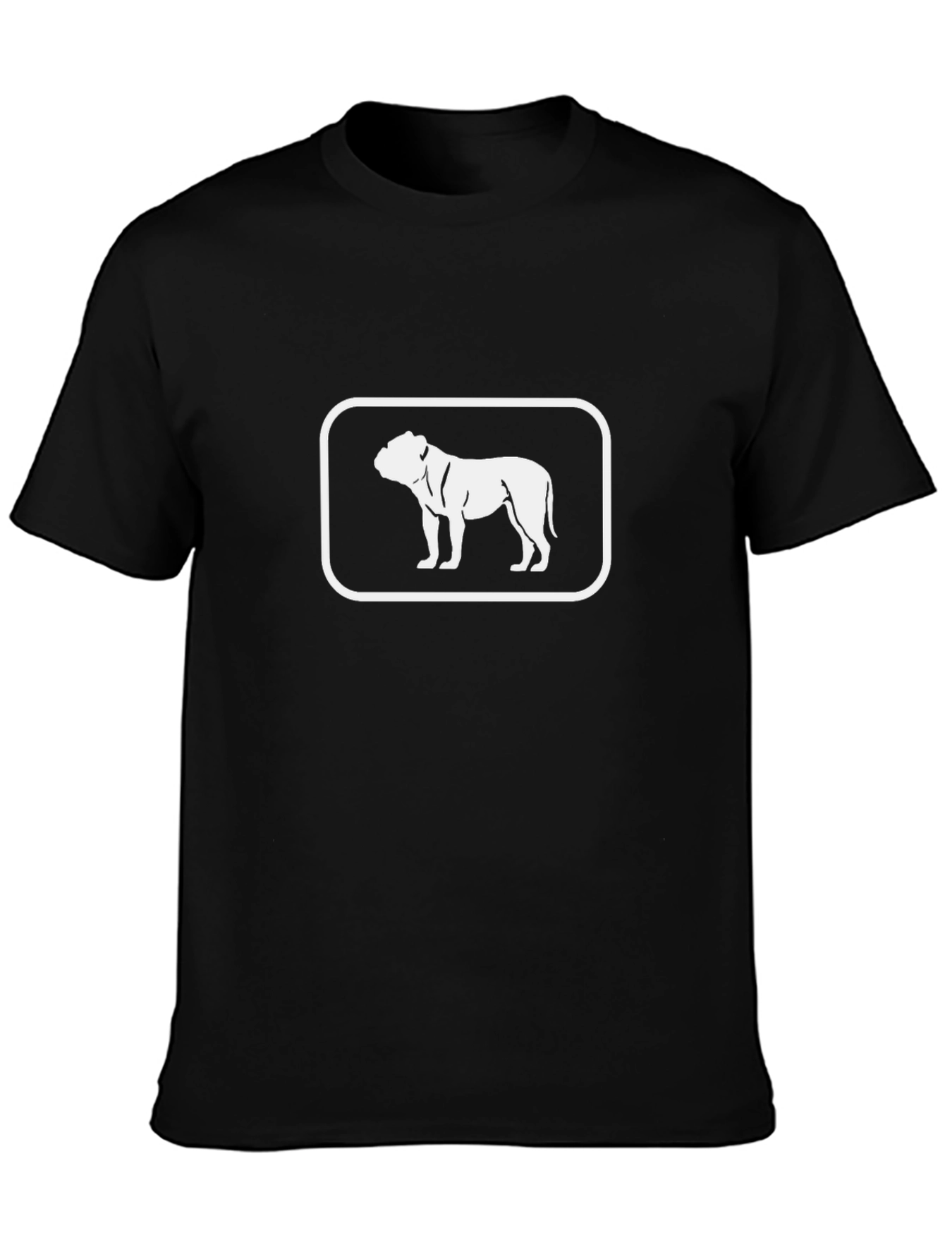 Bulldog Graphic Tee - Black Cotton T-Shirt