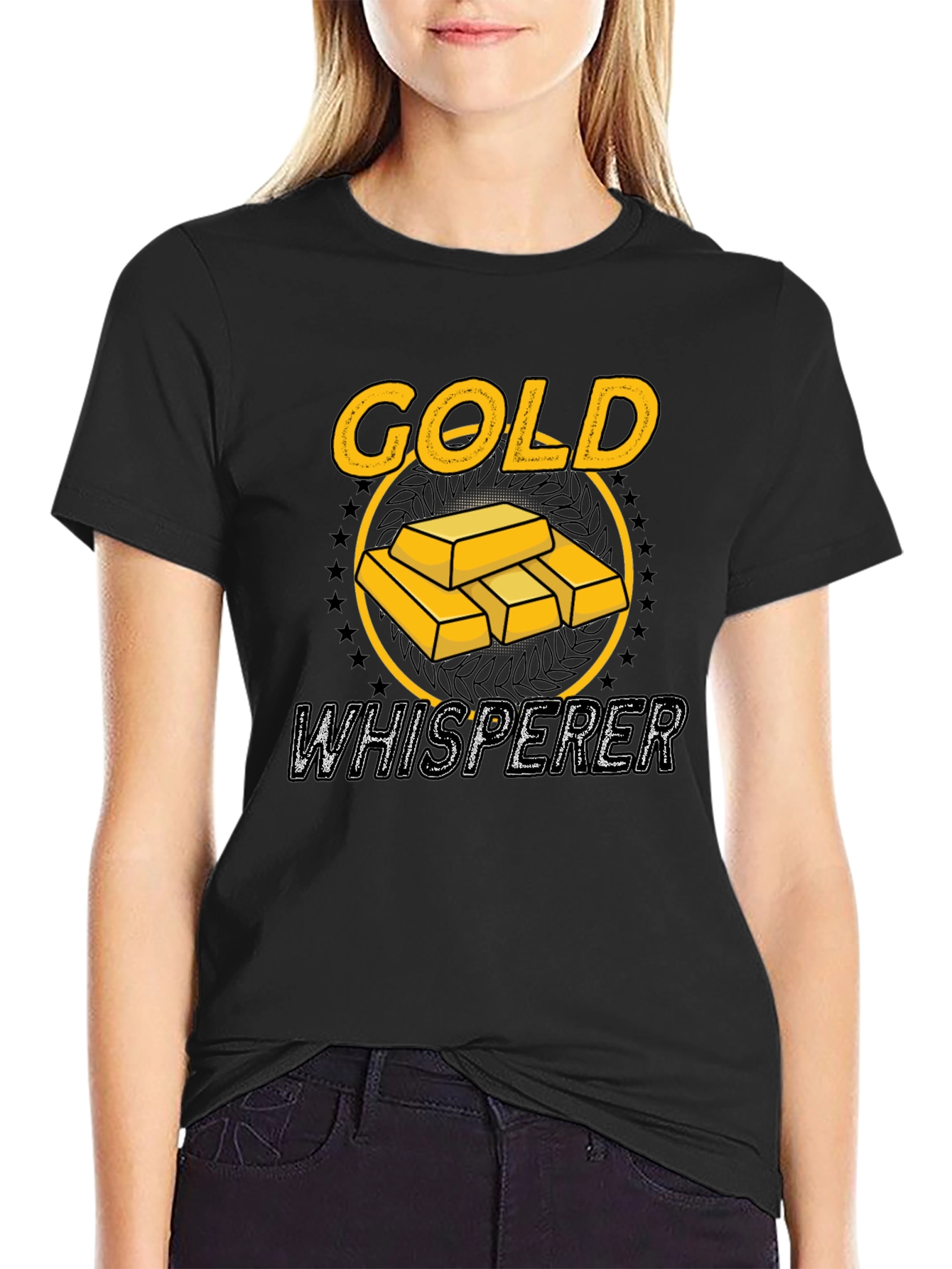 Gold Whisperer Graphic Tee - Black T-Shirt