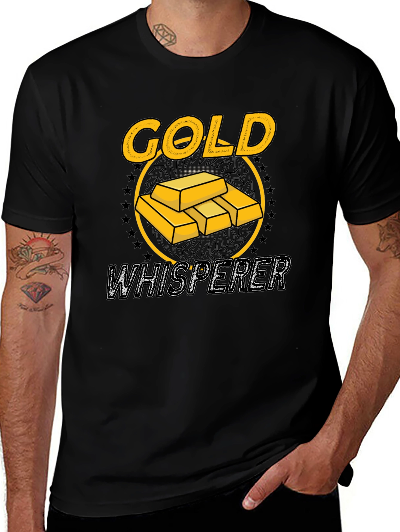 Gold Whisperer Graphic Tee - Black T-Shirt