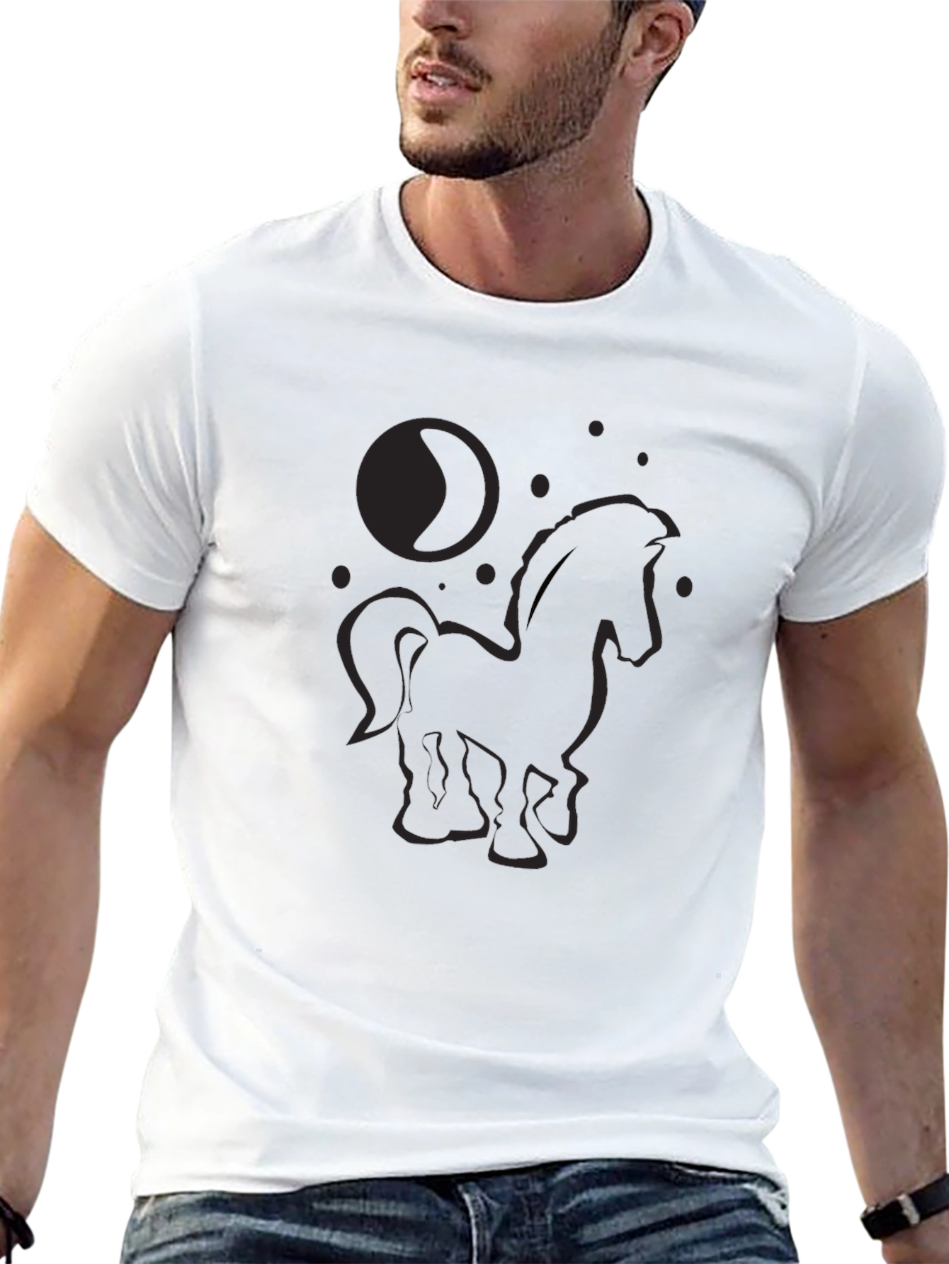 Horse Moon Graphic T-Shirt