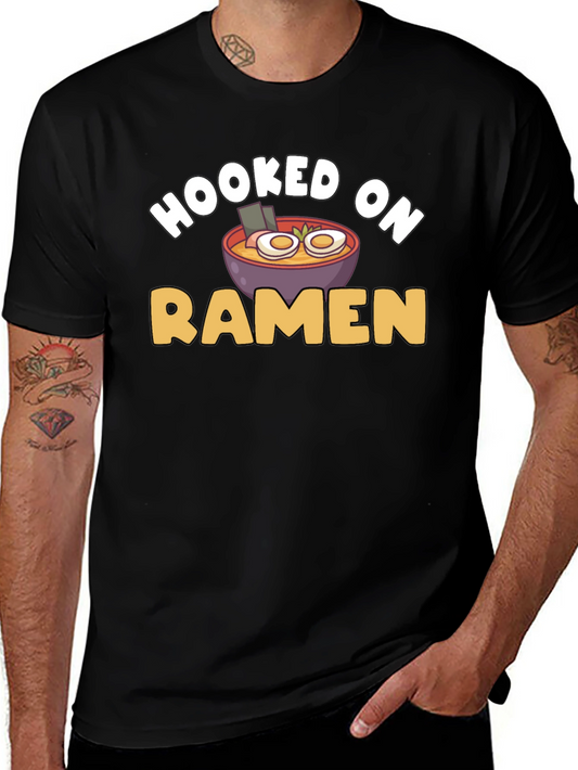 Hooked on Ramen T-Shirt - Funny Foodie Tee