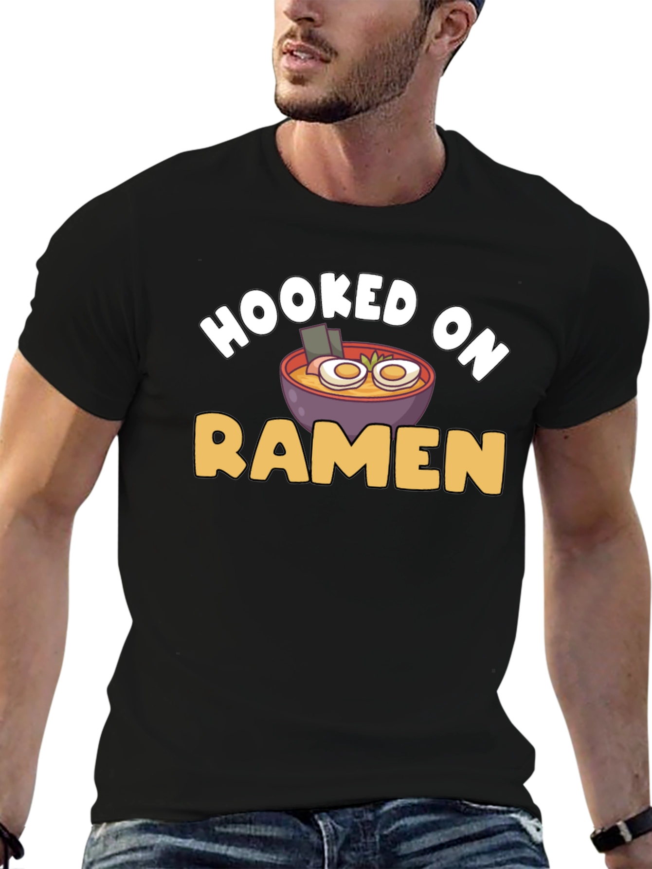 Hooked on Ramen T-Shirt - Funny Foodie Tee