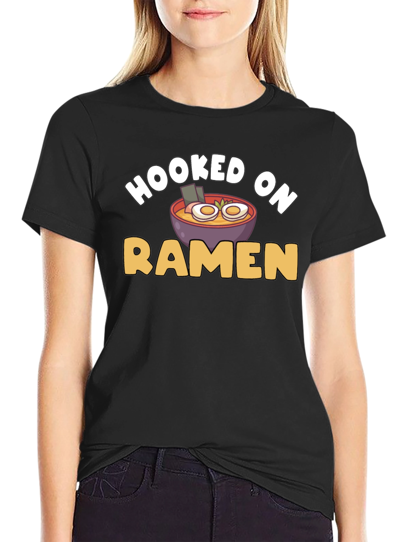 Hooked on Ramen T-Shirt - Funny Foodie Tee