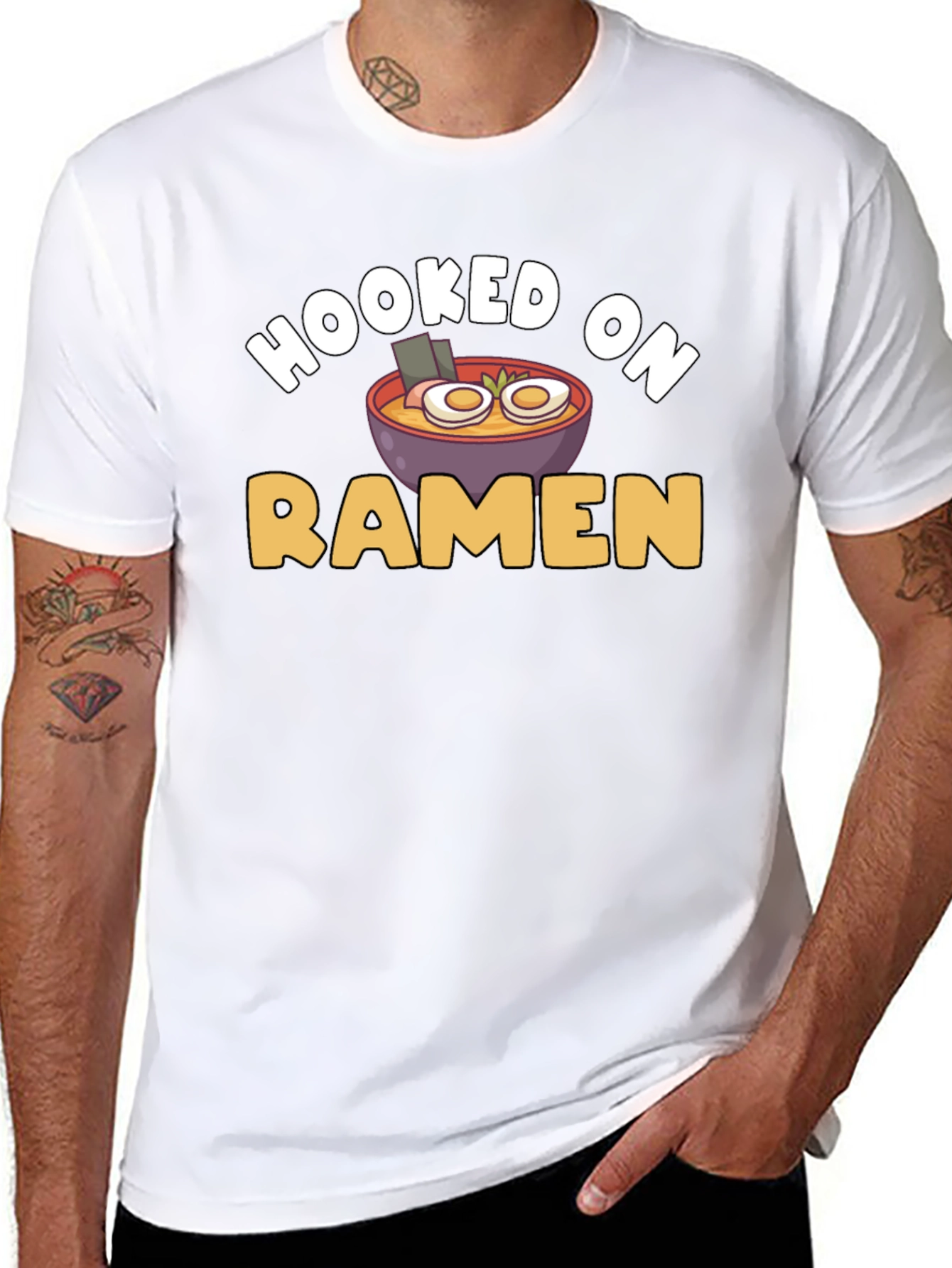 Hooked on Ramen T-Shirt - Funny Foodie Tee