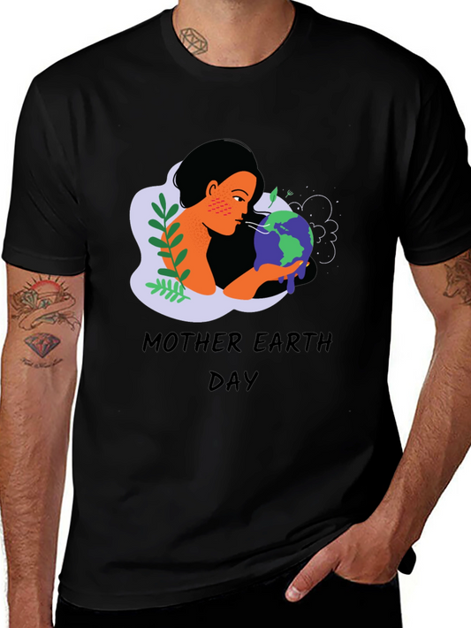 Mother Earth Day T-Shirt - Black Graphic Tee
