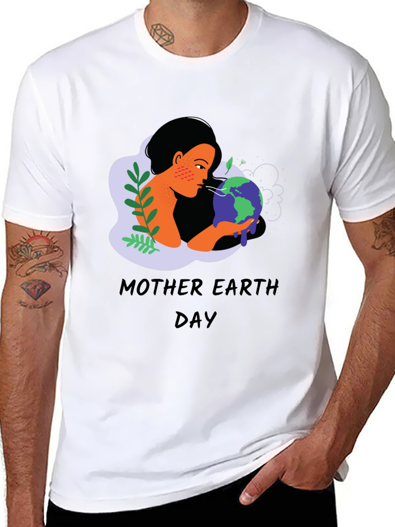 Mother Earth Day T-Shirt - Black Graphic Tee