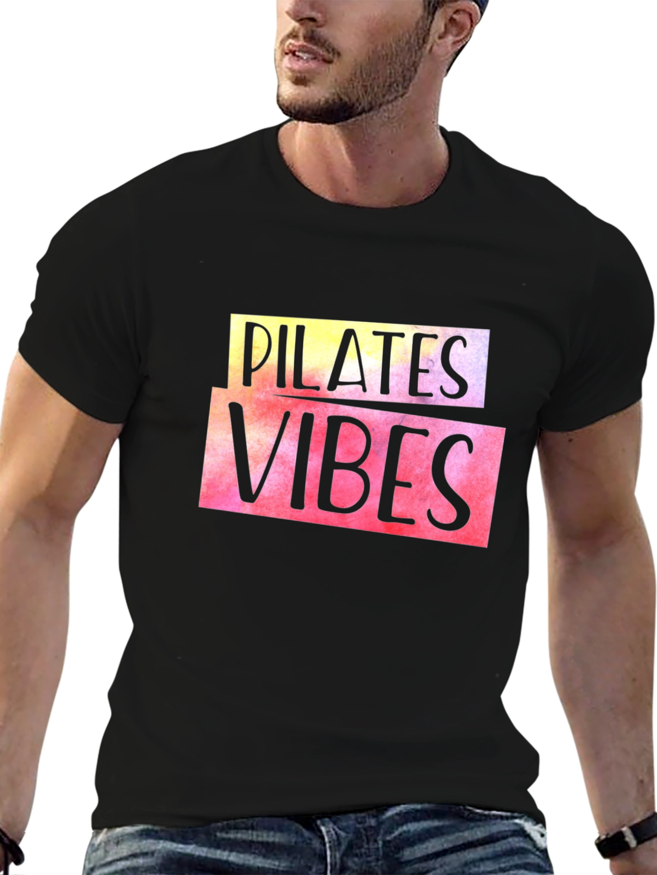 Pilates Vibes Black T-Shirt