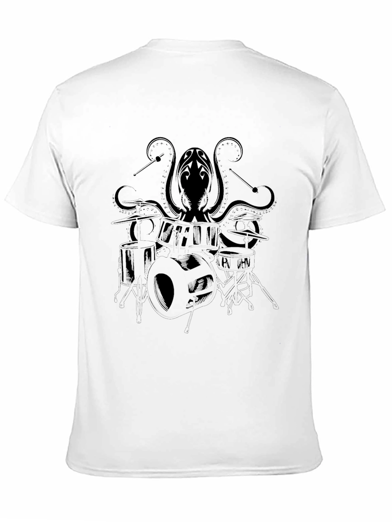 Mens Black Octopus Graphic Print T-Shirt