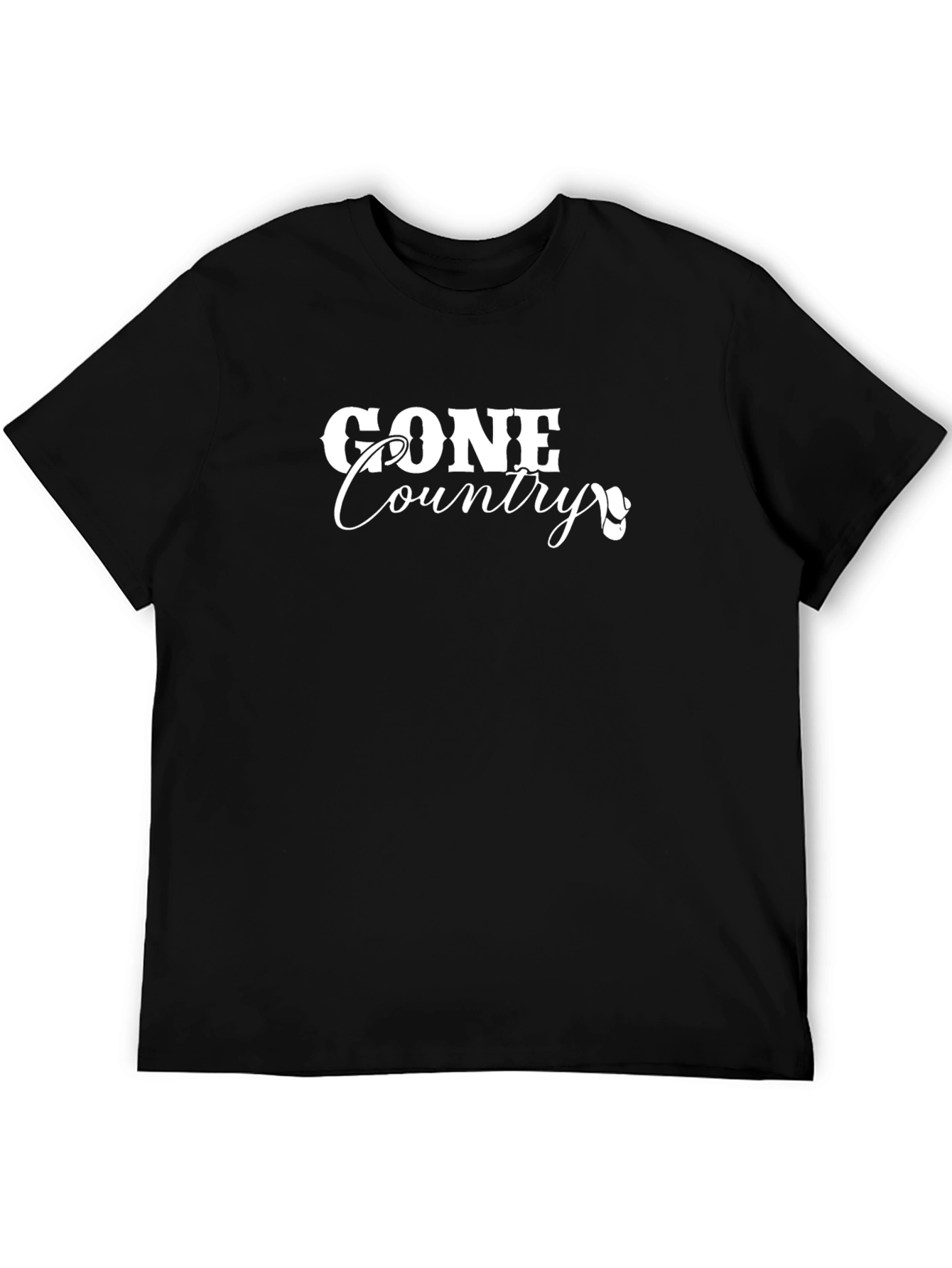 Gone Country Black Graphic Tee Shirt