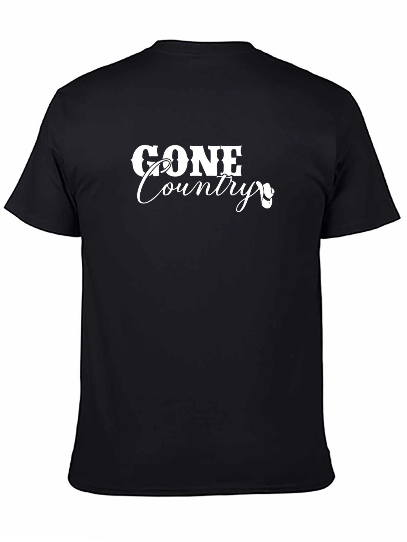 Gone Country Black Graphic Tee Shirt