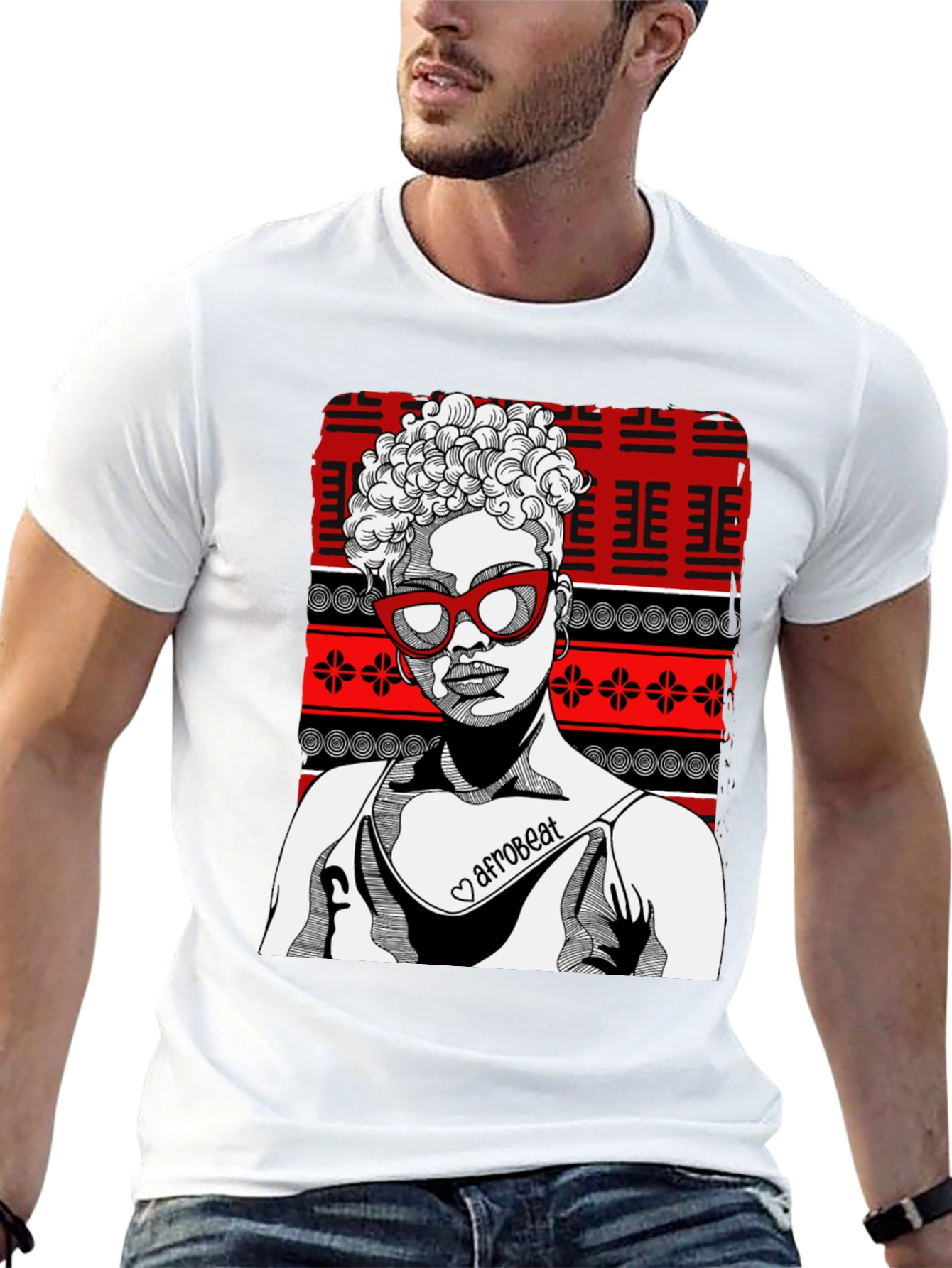 Afrobeat Graphic Tee - Stylish Unisex Black T-Shirt