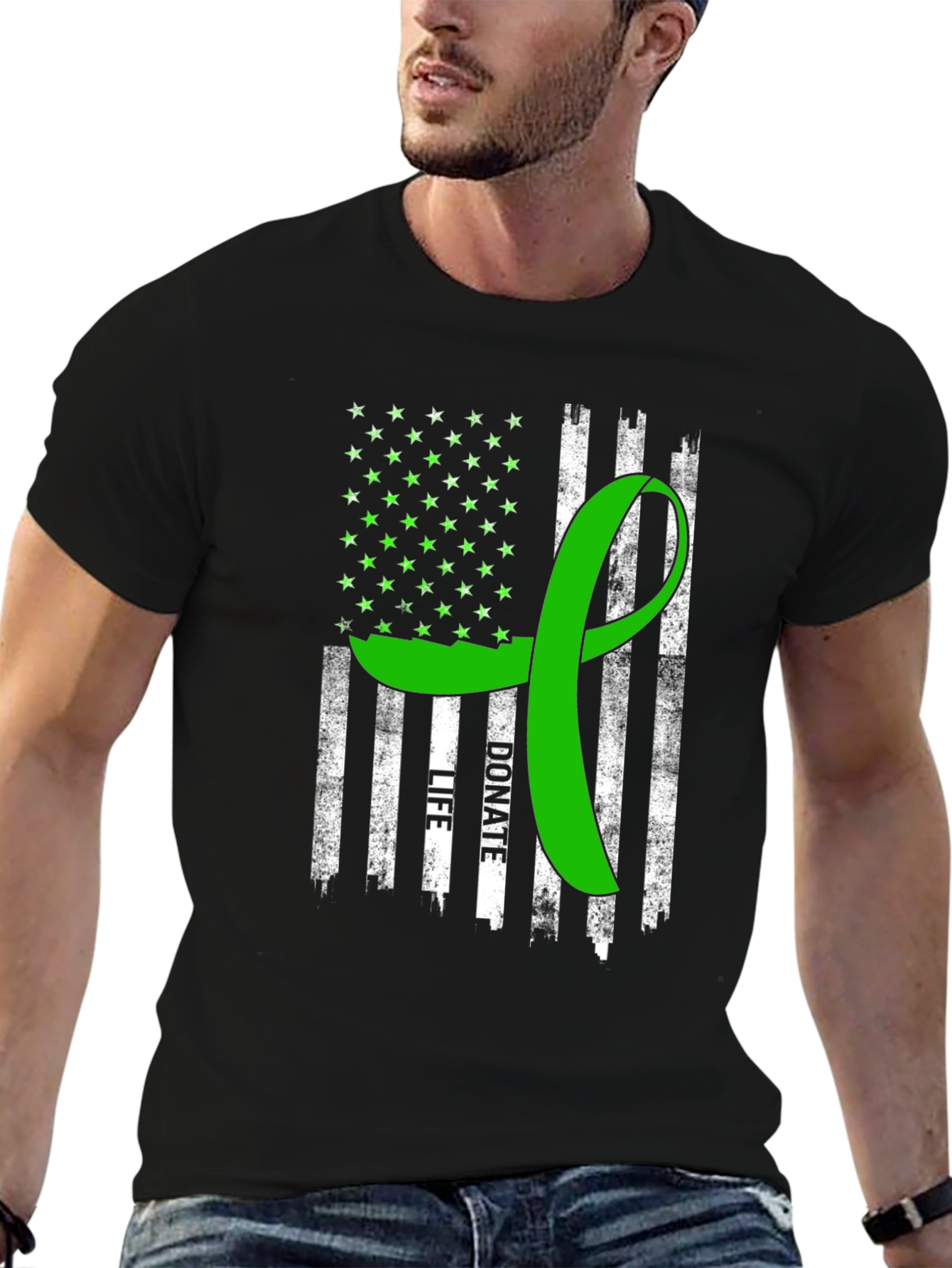 Donate Life American Flag T-Shirt
